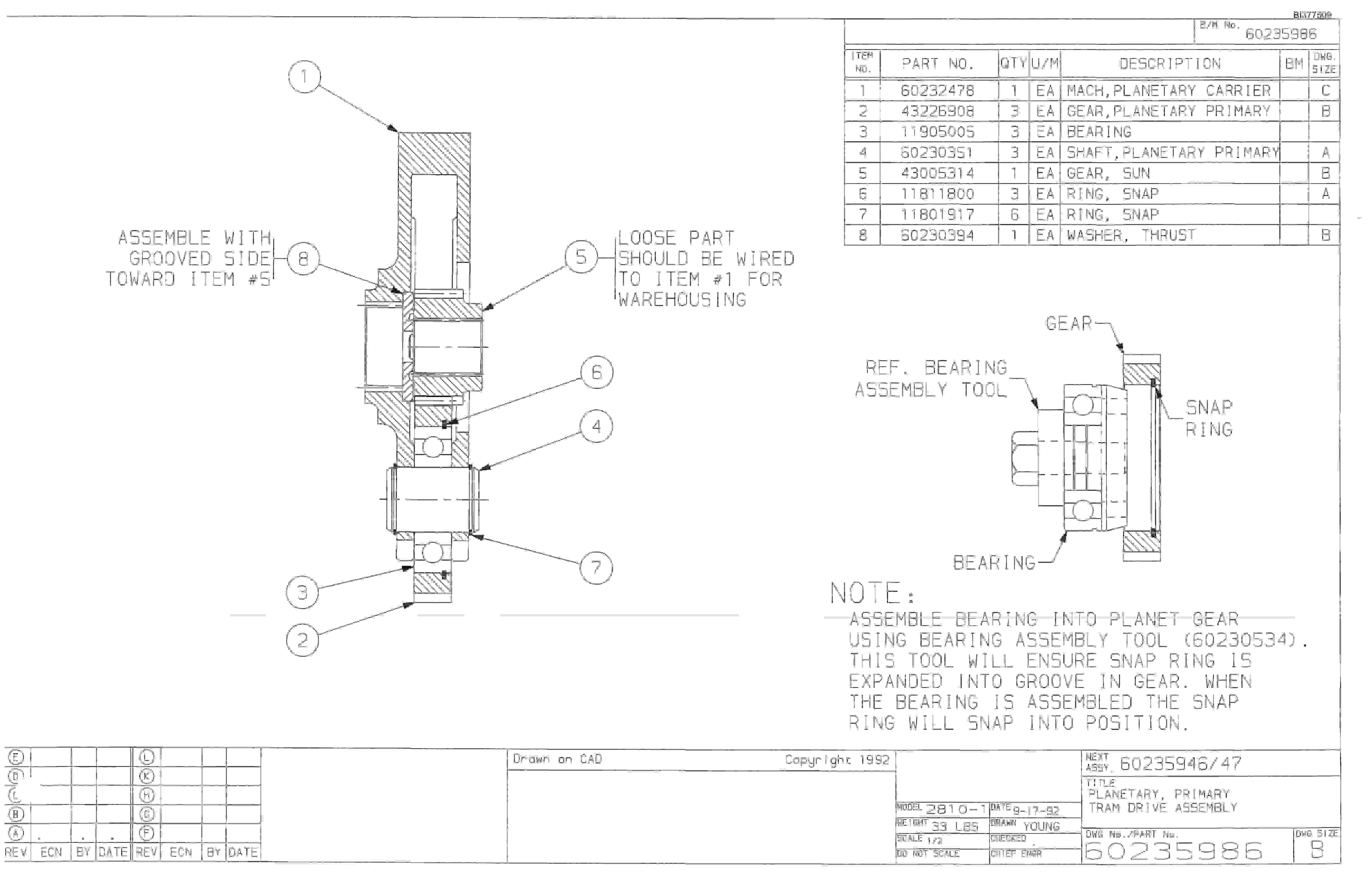 Bucyrus 25M1 Miner Parts Catalog BI377509-3