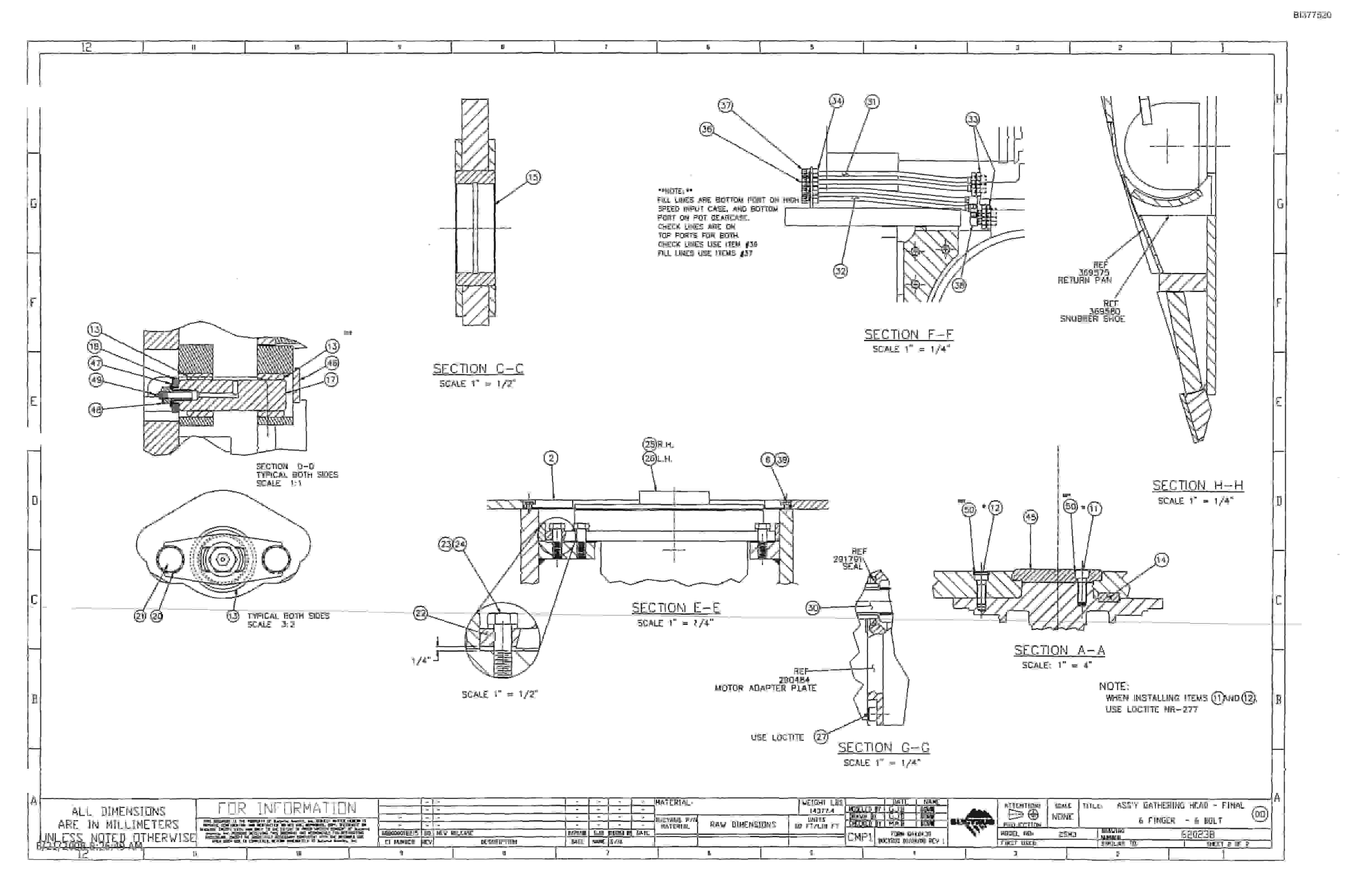 Bucyrus 25M2 Drum Miner Parts Catalog BI377520-5