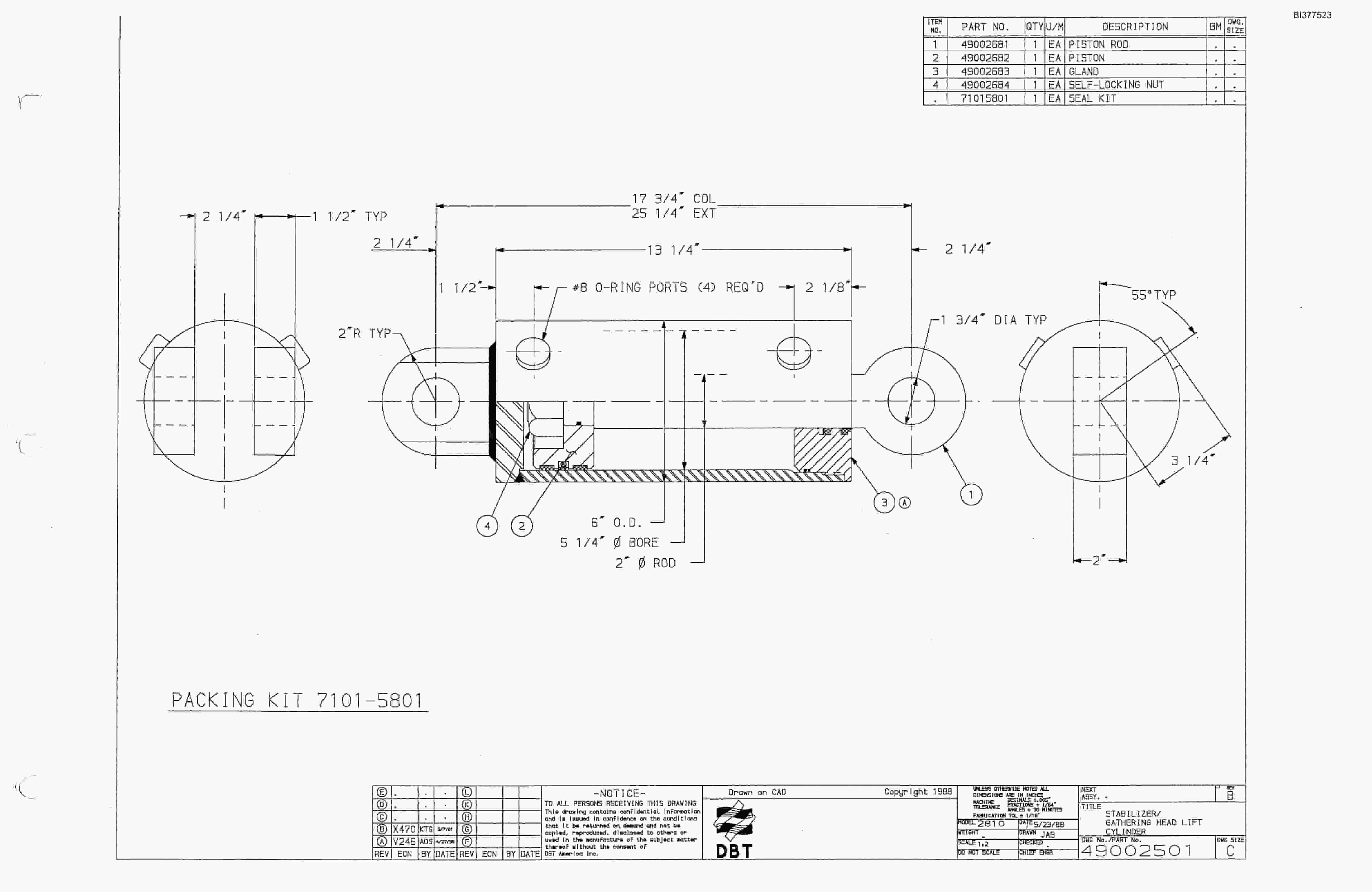 Bucyrus 25M2 Drum Miner Parts Catalog BI377523-2
