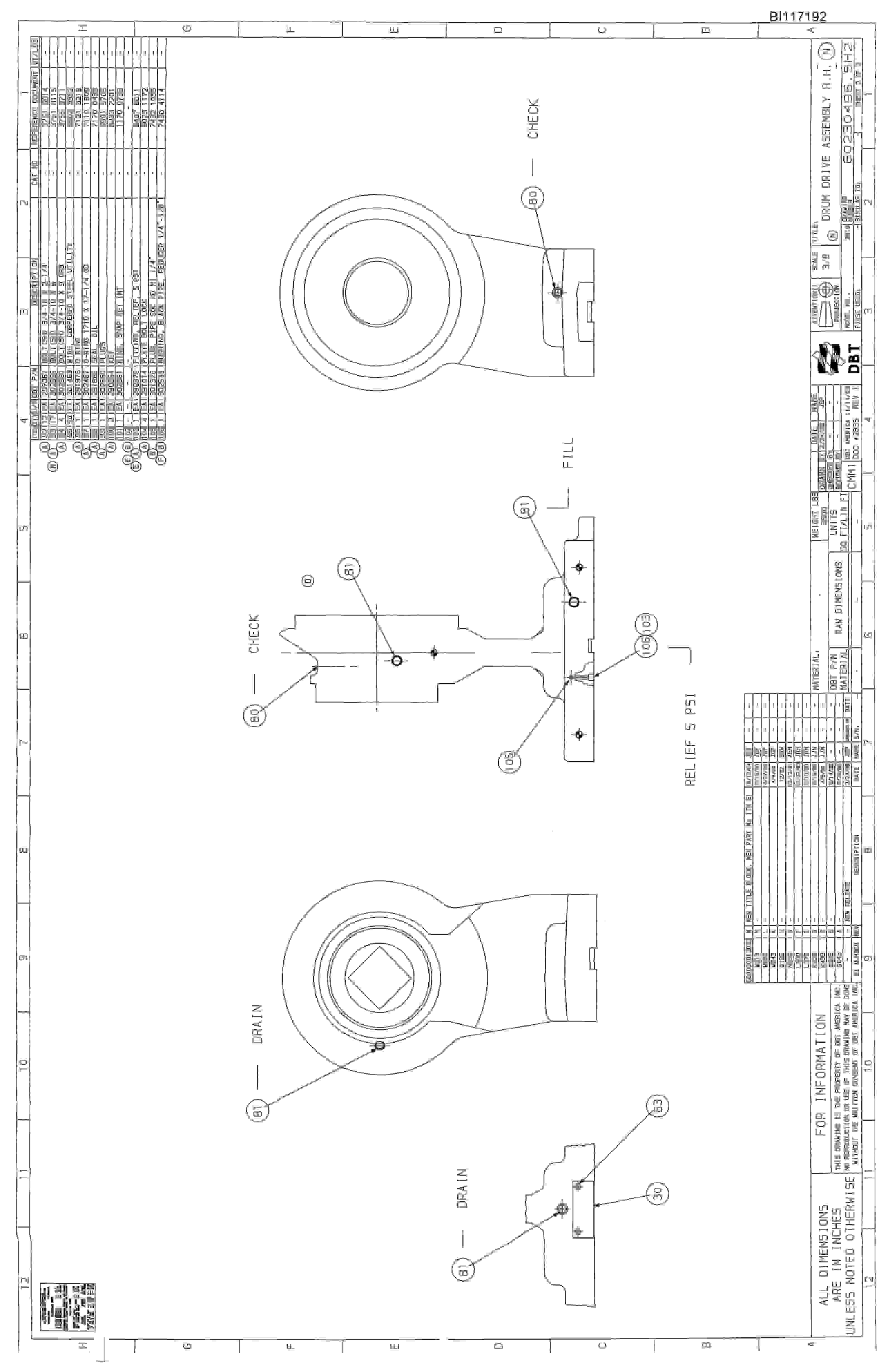 Bucyrus 25M2 Miner Parts Catalog BI117192-4