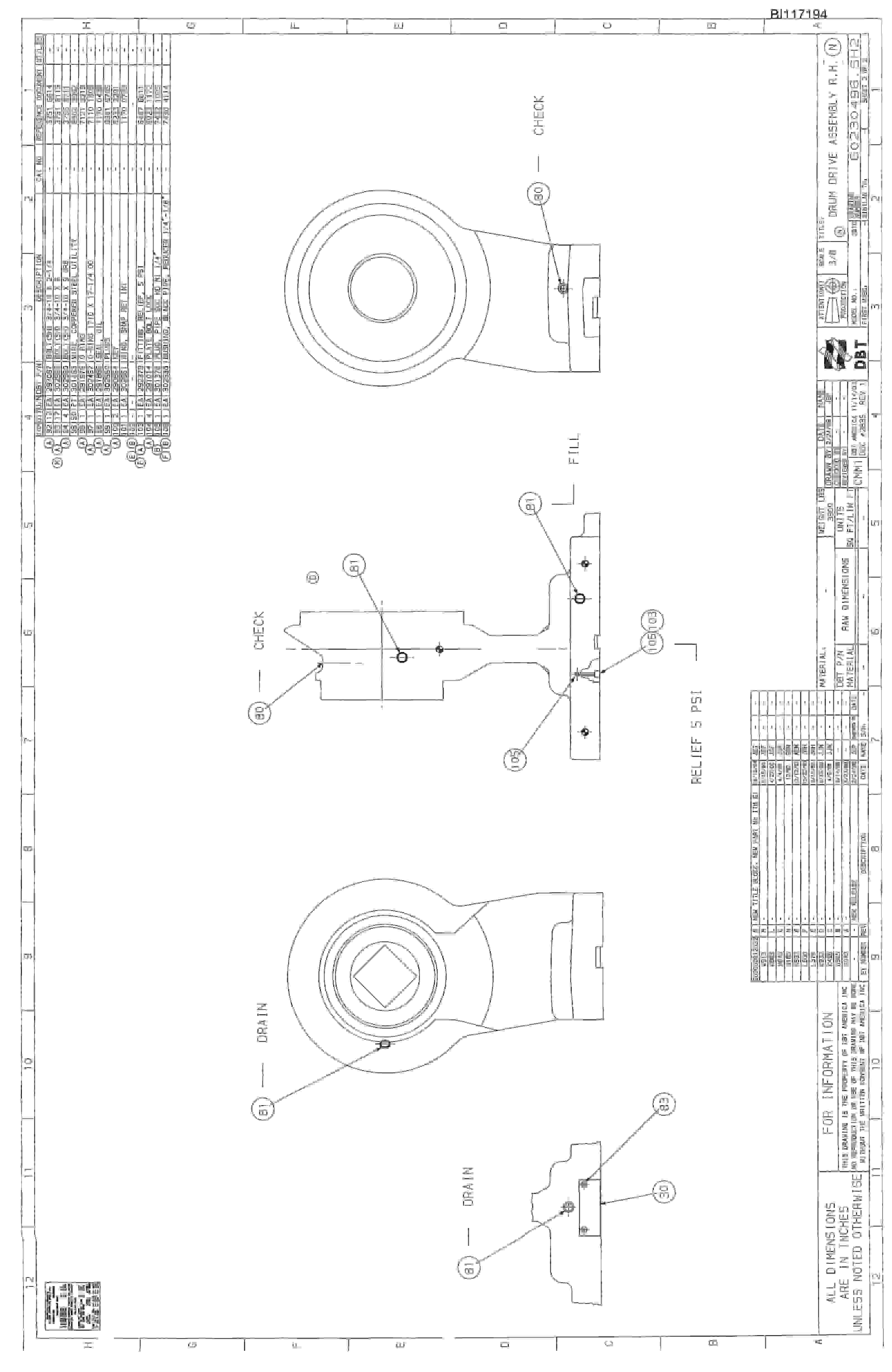 Bucyrus 25M2 Miner Parts Catalog BI117194-4