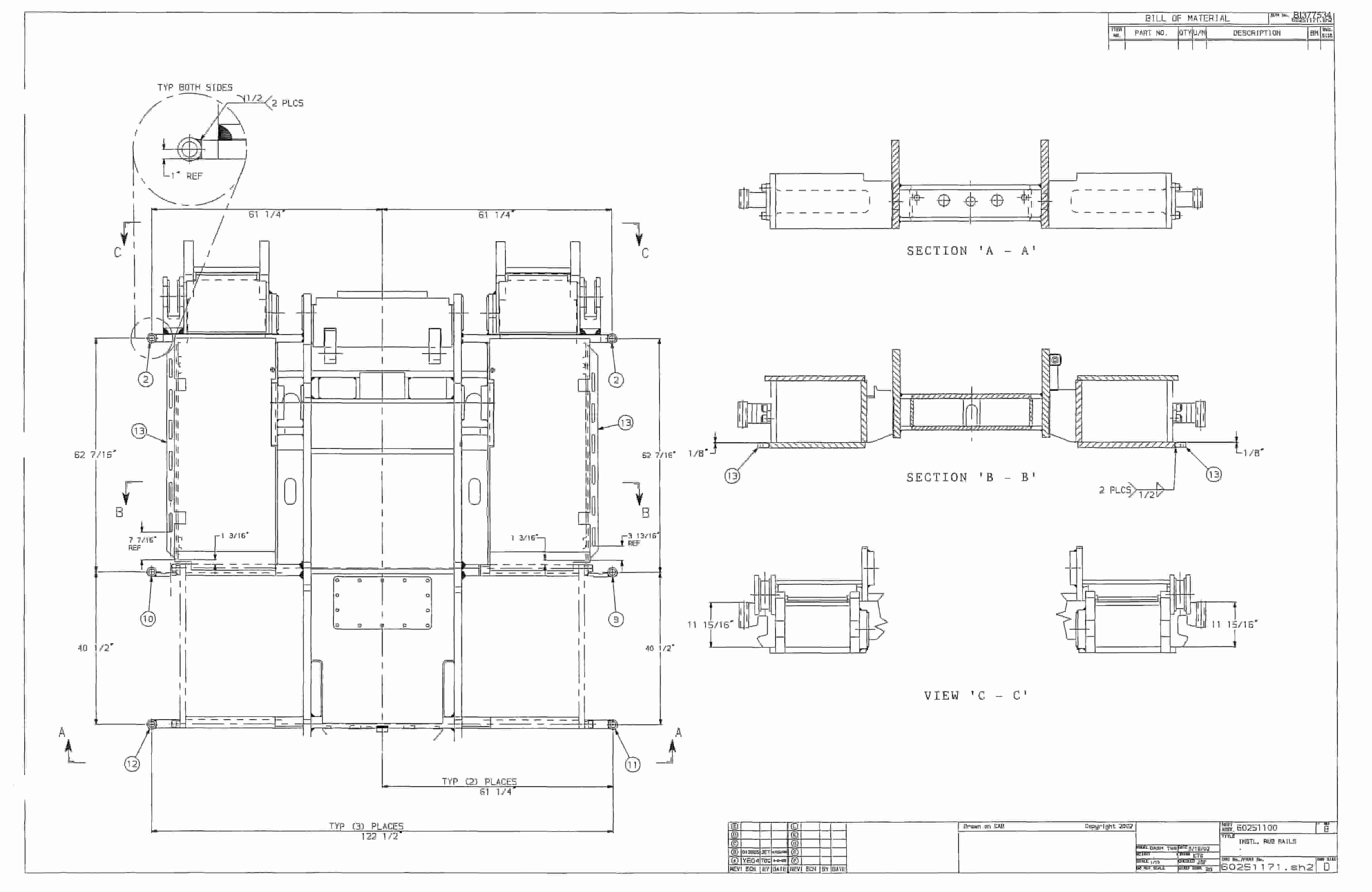 Bucyrus 25M2 Miner Parts Catalog BI377534-2