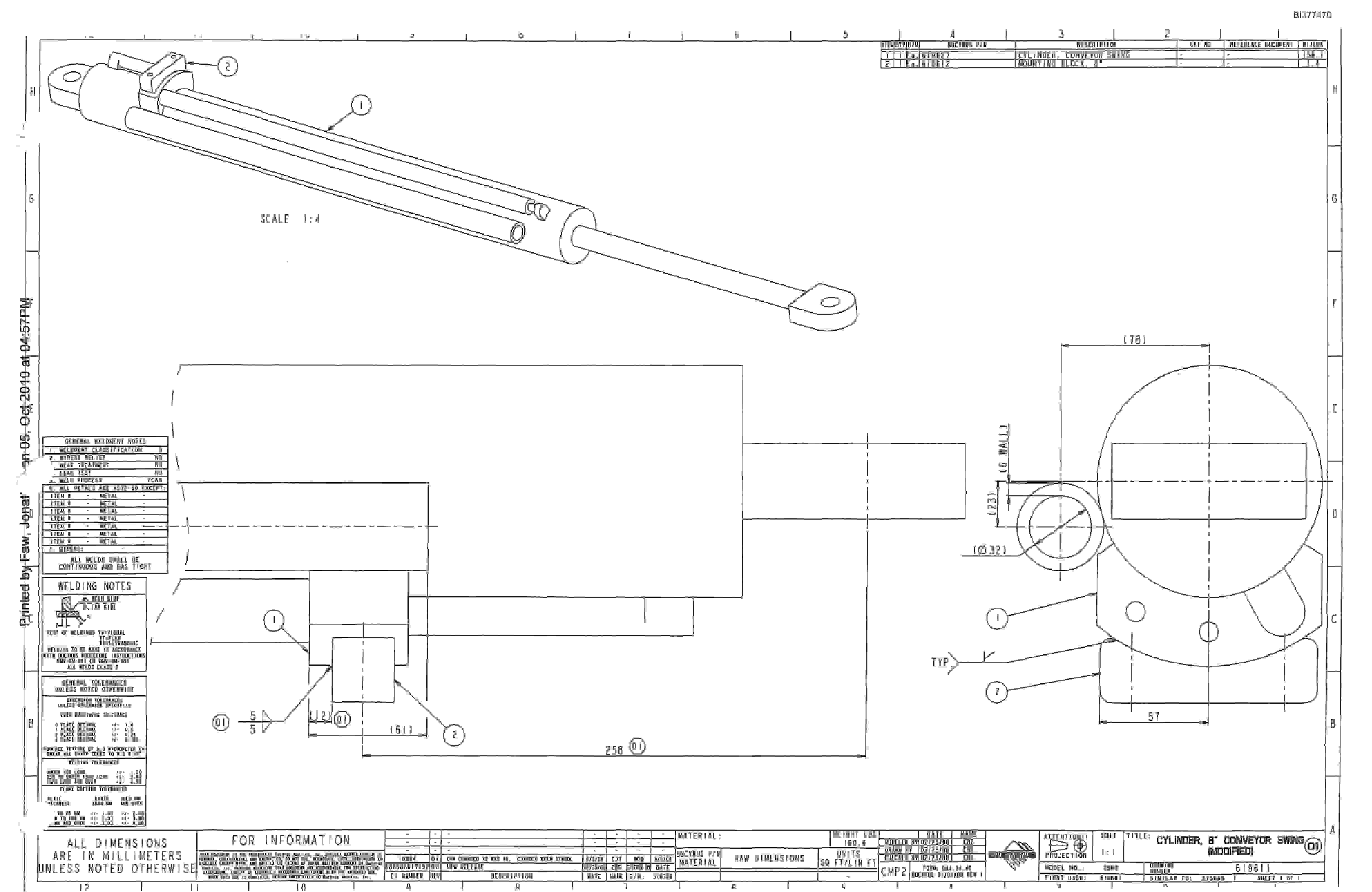 Bucyrus 25M3 Drum Miner Parts Catalog BI377470-2