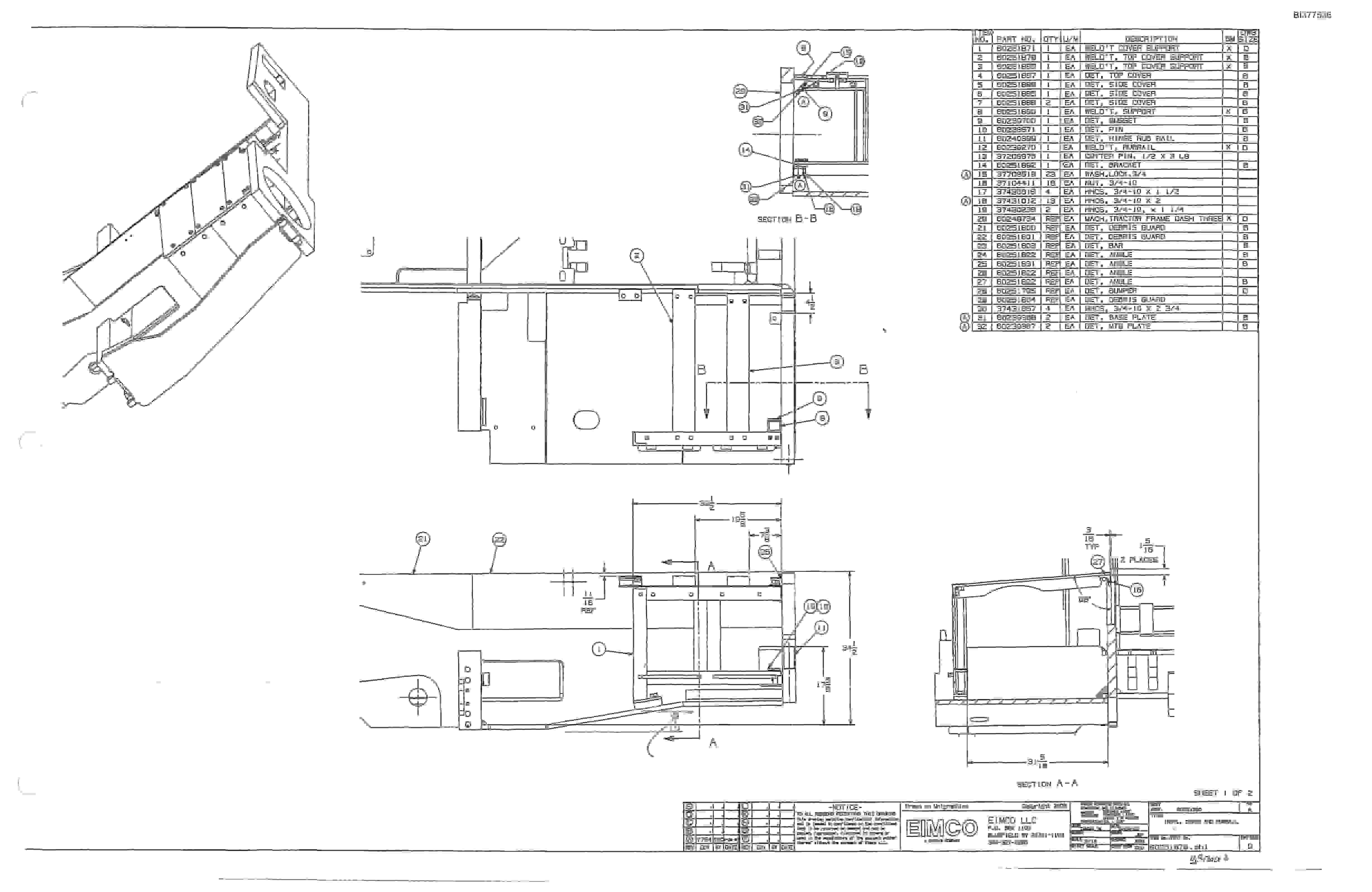 Bucyrus 25M3 Drum Miner Parts Catalog BI377536-3