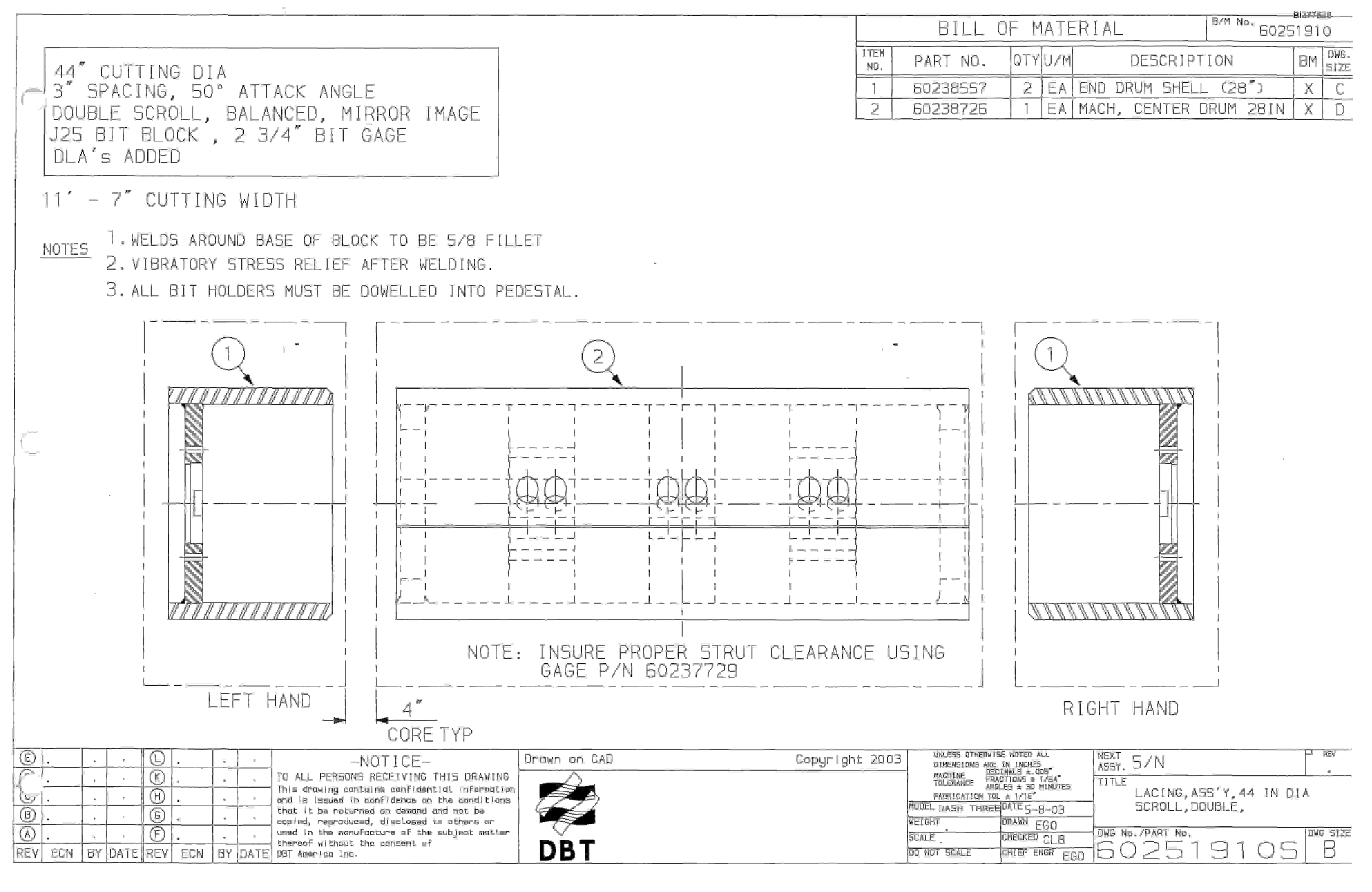 Bucyrus 25M3 Drum Miner Parts Catalog BI377538-4