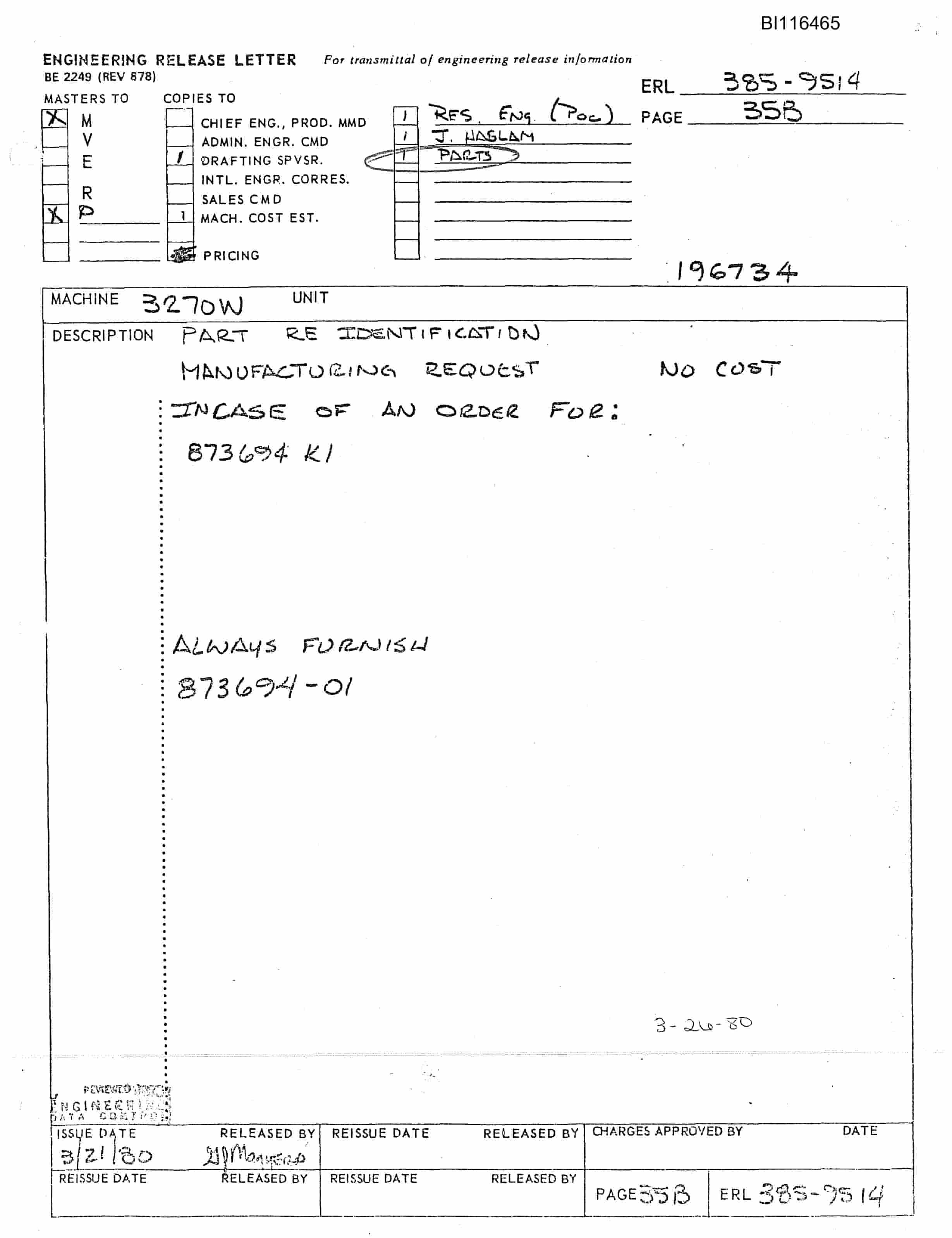 Bucyrus 280-B Parts Catalog BI116465-4
