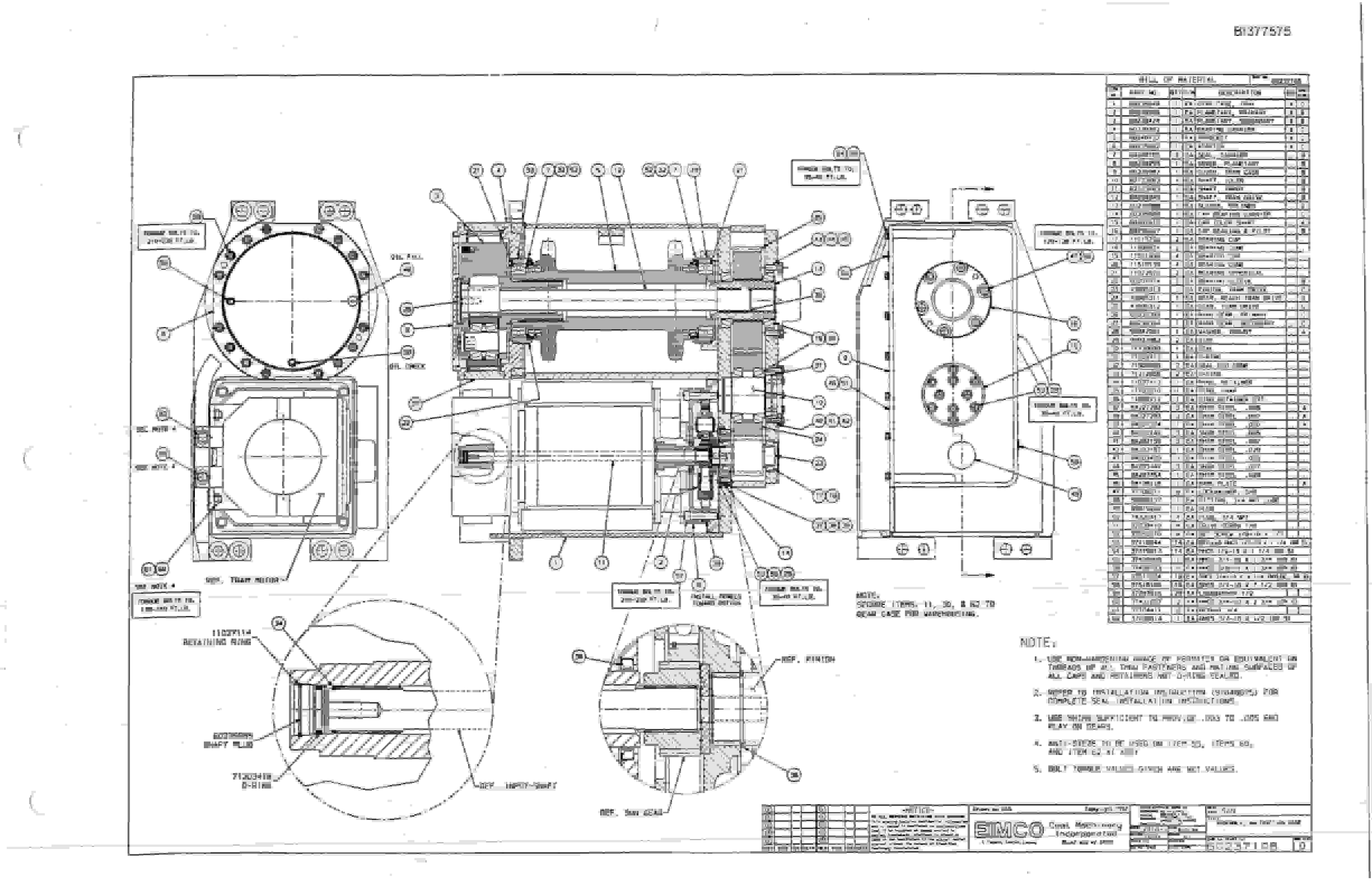 Bucyrus 2810-2P Miner Parts Catalog BI377575-3
