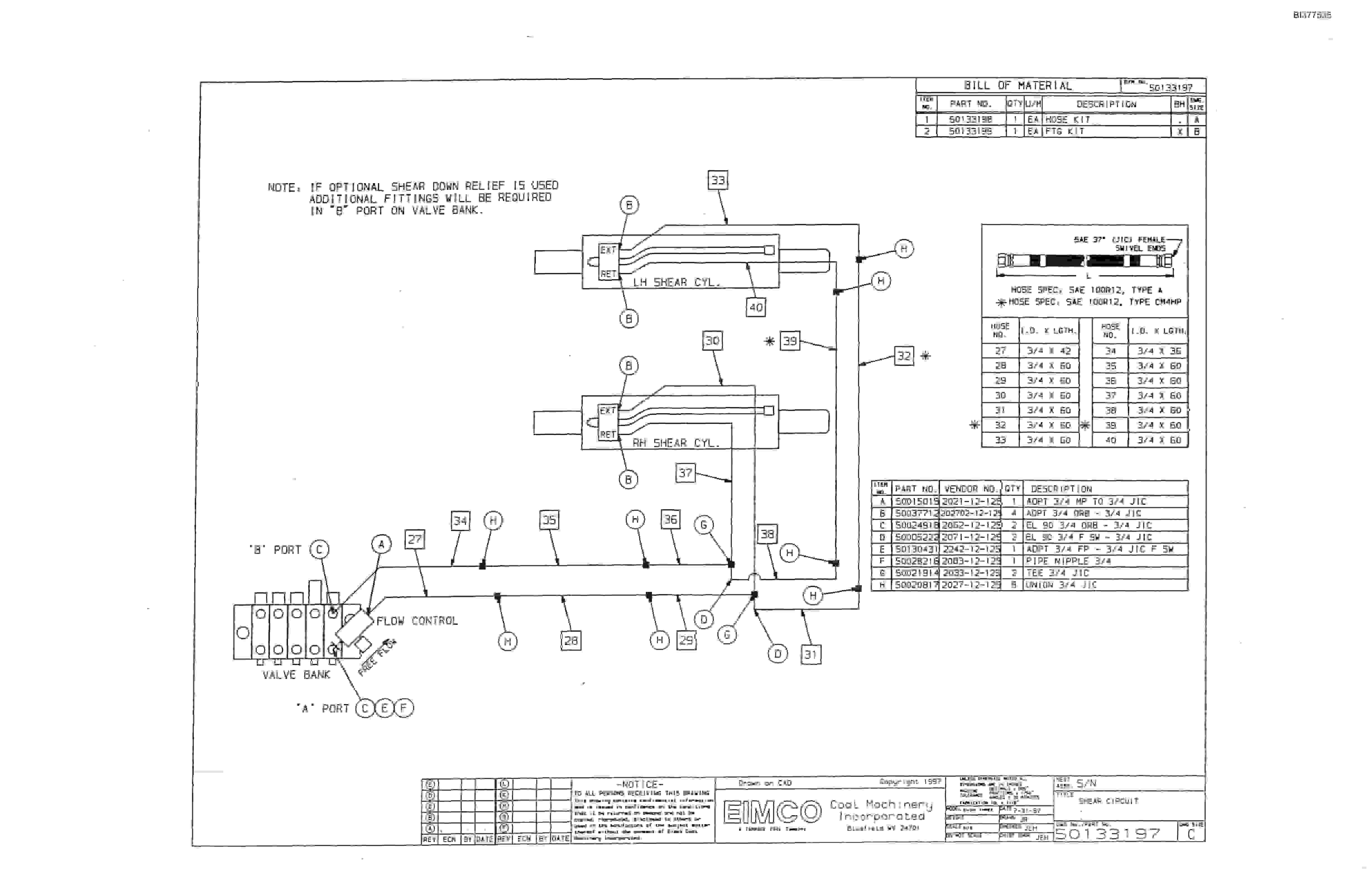 Bucyrus 2810 Dash Three Miner Parts Catalog BI377535-2