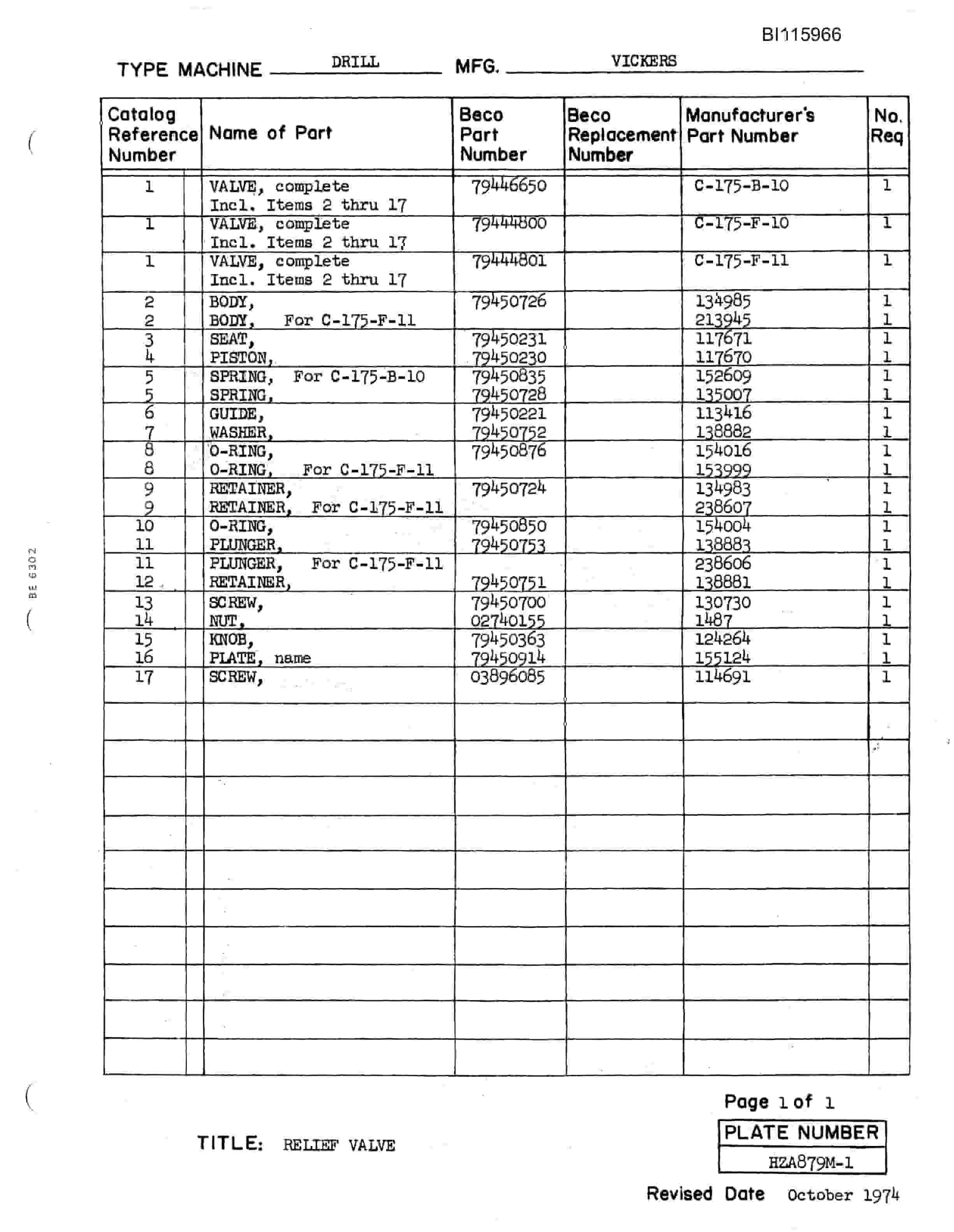 Bucyrus 30-R Drill Technical Manual BI115966-3