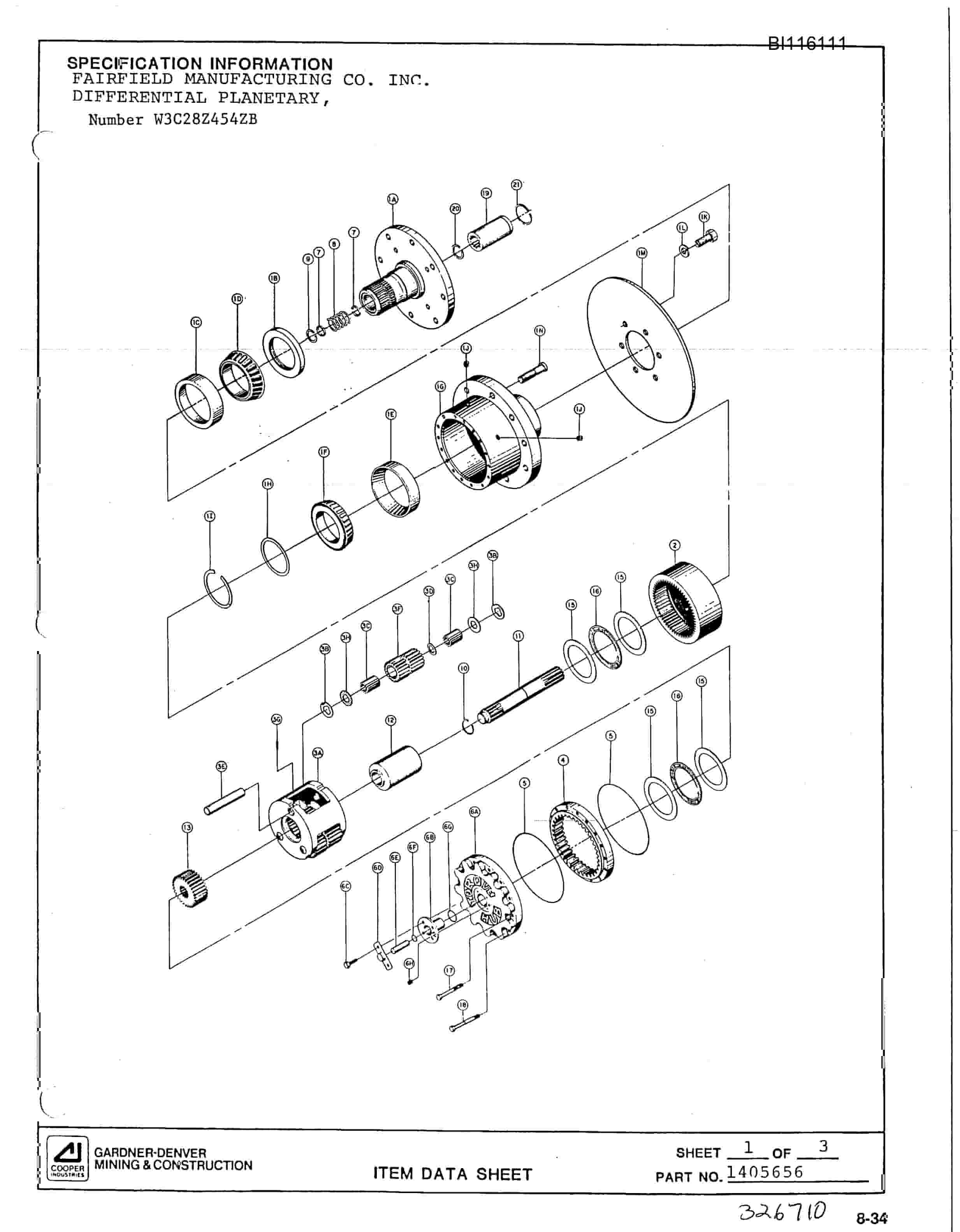 Bucyrus 300, 400 Hydra-Trac Self Contained Hydraulic Track Drill Parts Catalog BI116111-3