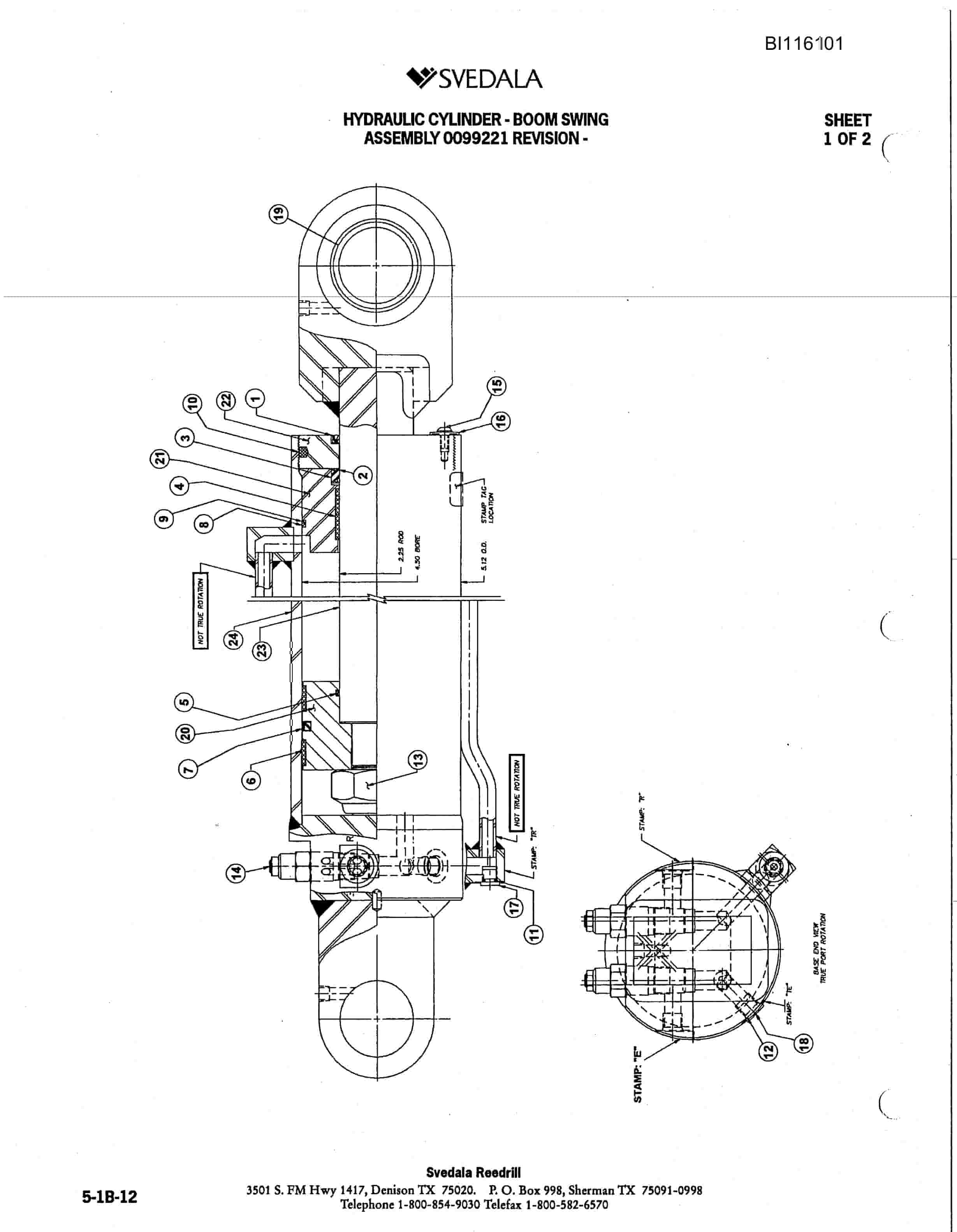 Bucyrus 300 Hydra-Trac Hydraulic Track Drill Parts Catalog BI116101-2