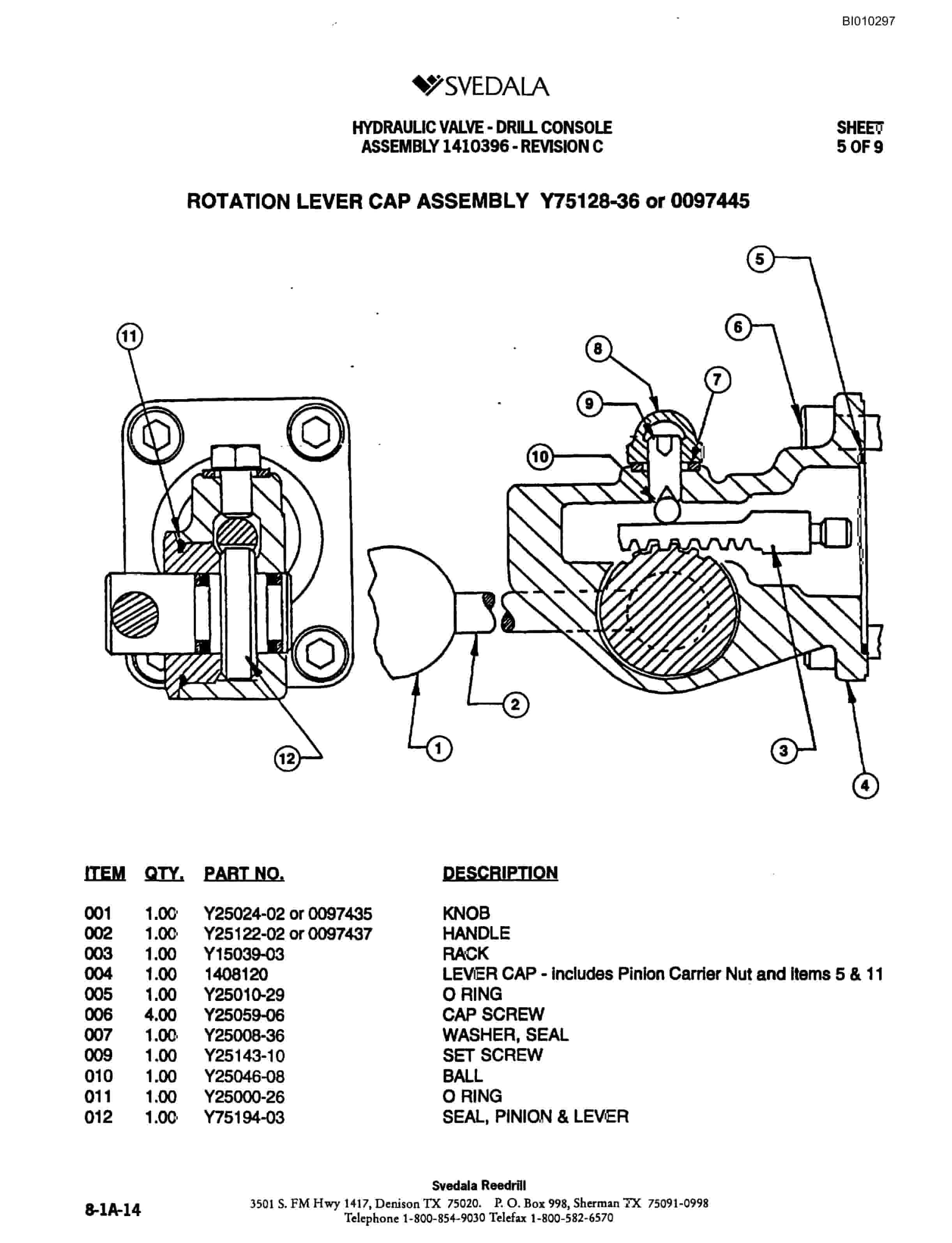 Bucyrus 300 Hydraulic Track Drill Parts Catalog BI010297-4