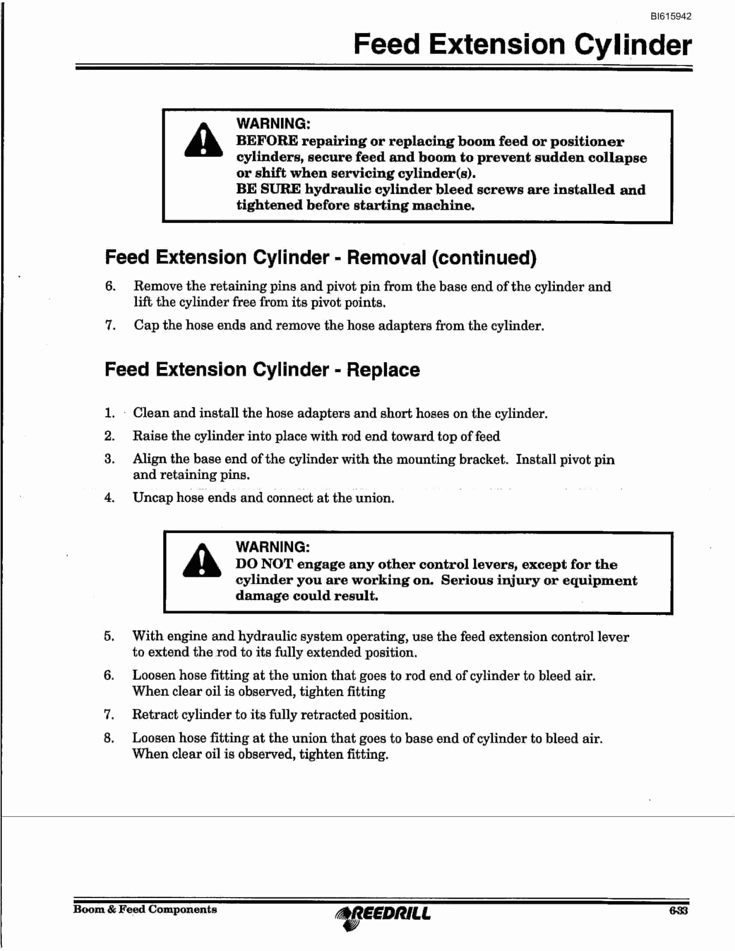 Bucyrus 3000, 4000 Hydra-Trac Self Contained Hydraulic Track Drill Technical Manual BI615942-3