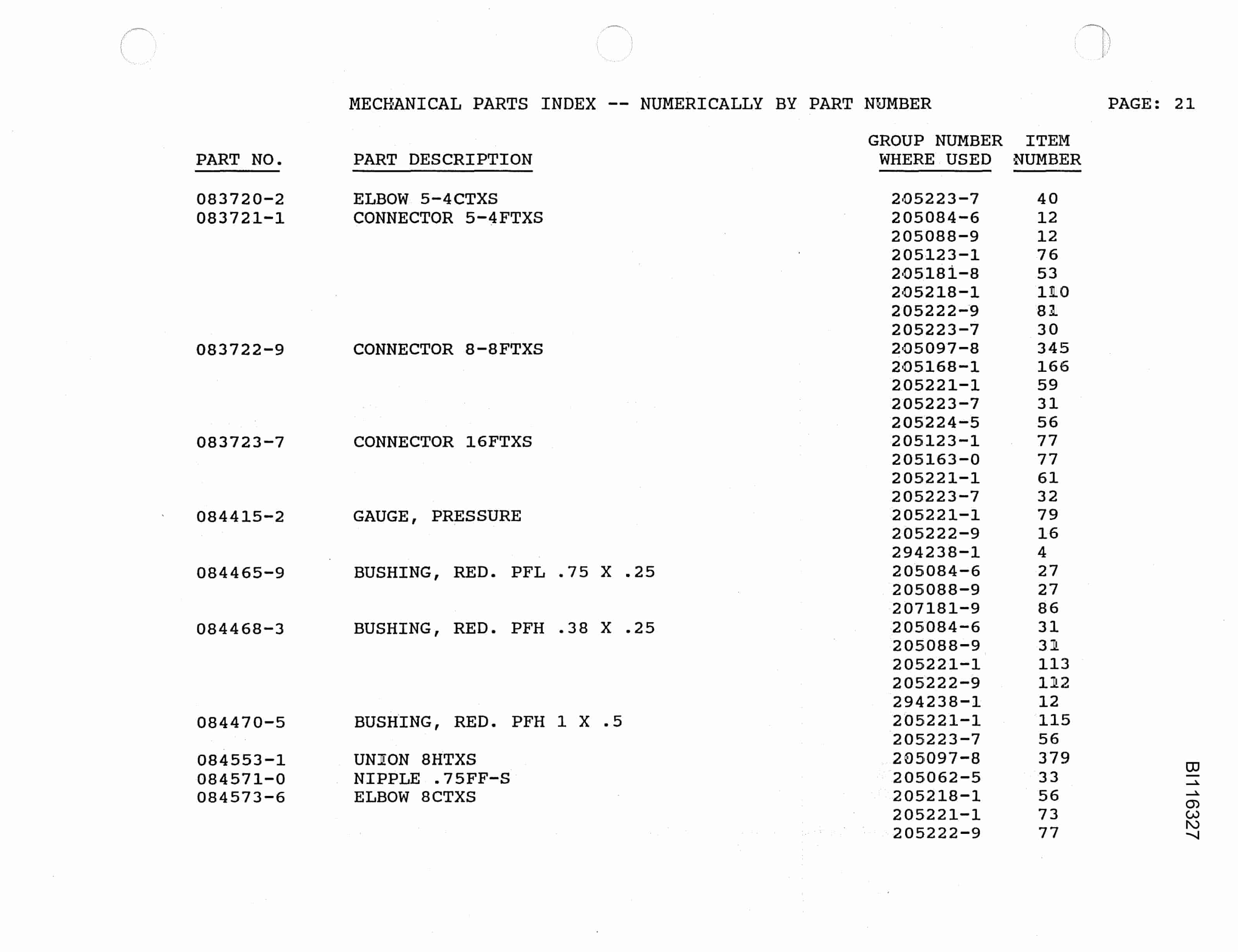 Bucyrus 305M Crawler Dragline Parts Catalog BI116327 Vol 2-4