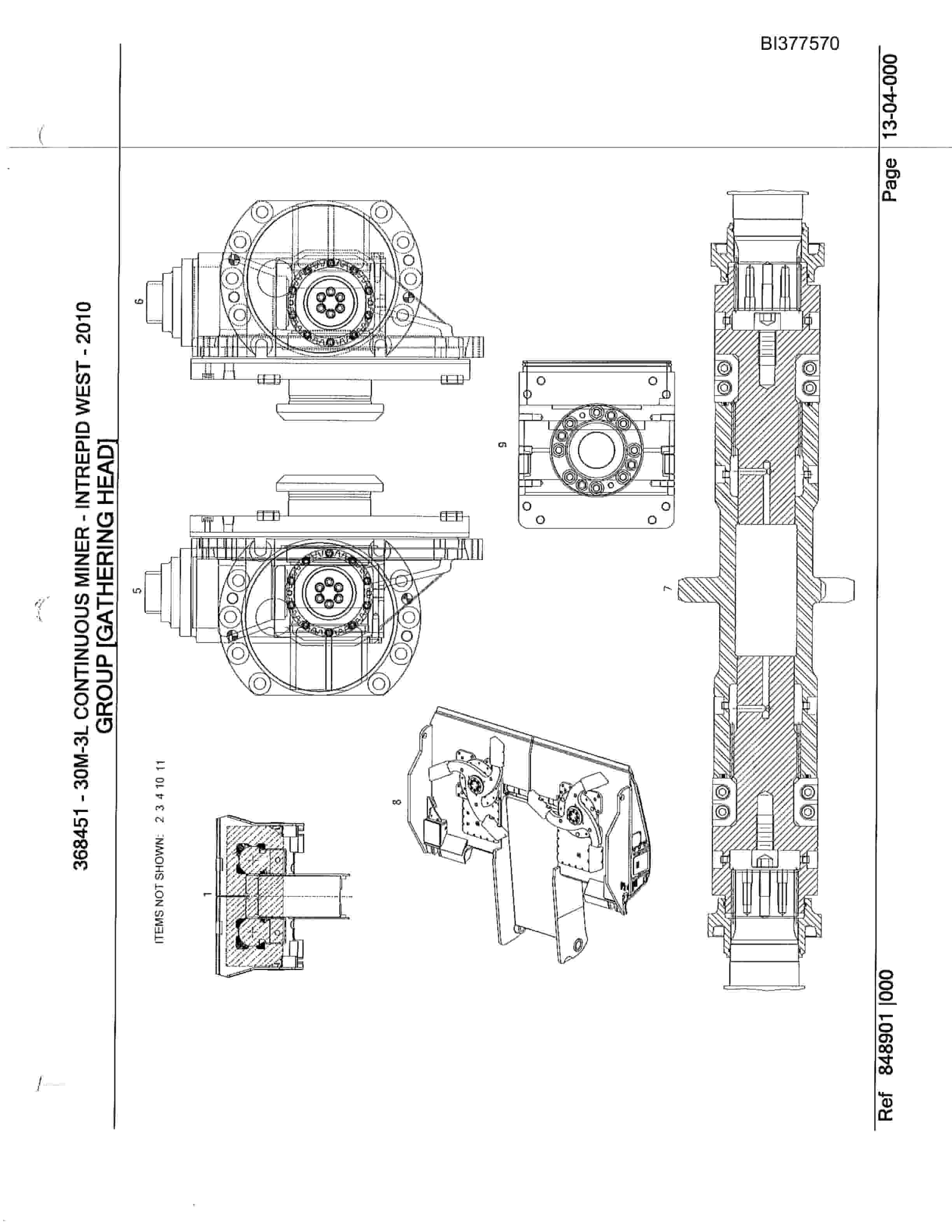 Bucyrus 30M-3L Continuous Miner Spare Parts List BI377570-2