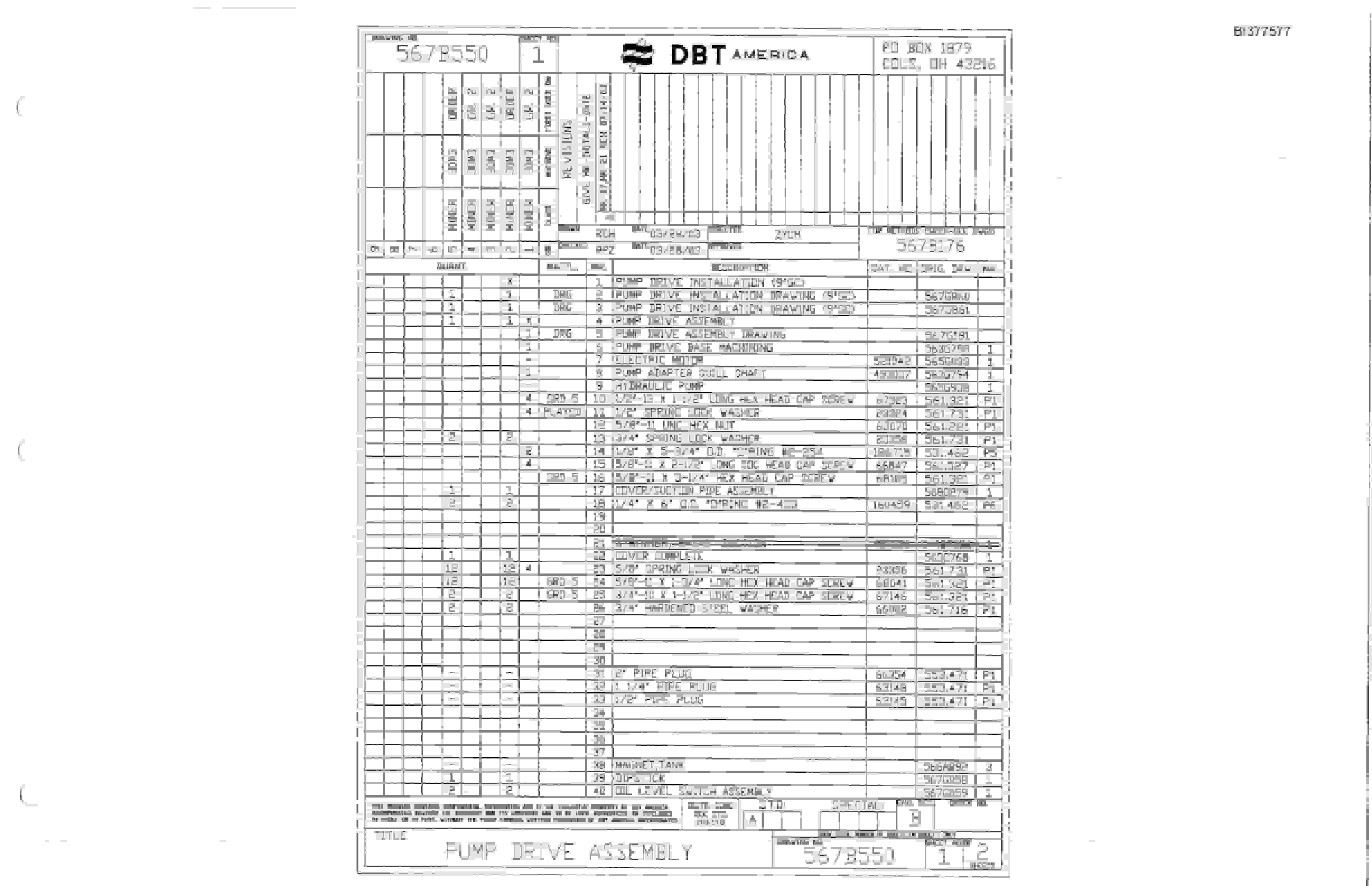 Bucyrus 30M-3L Miner Parts Catalog BI377577-2