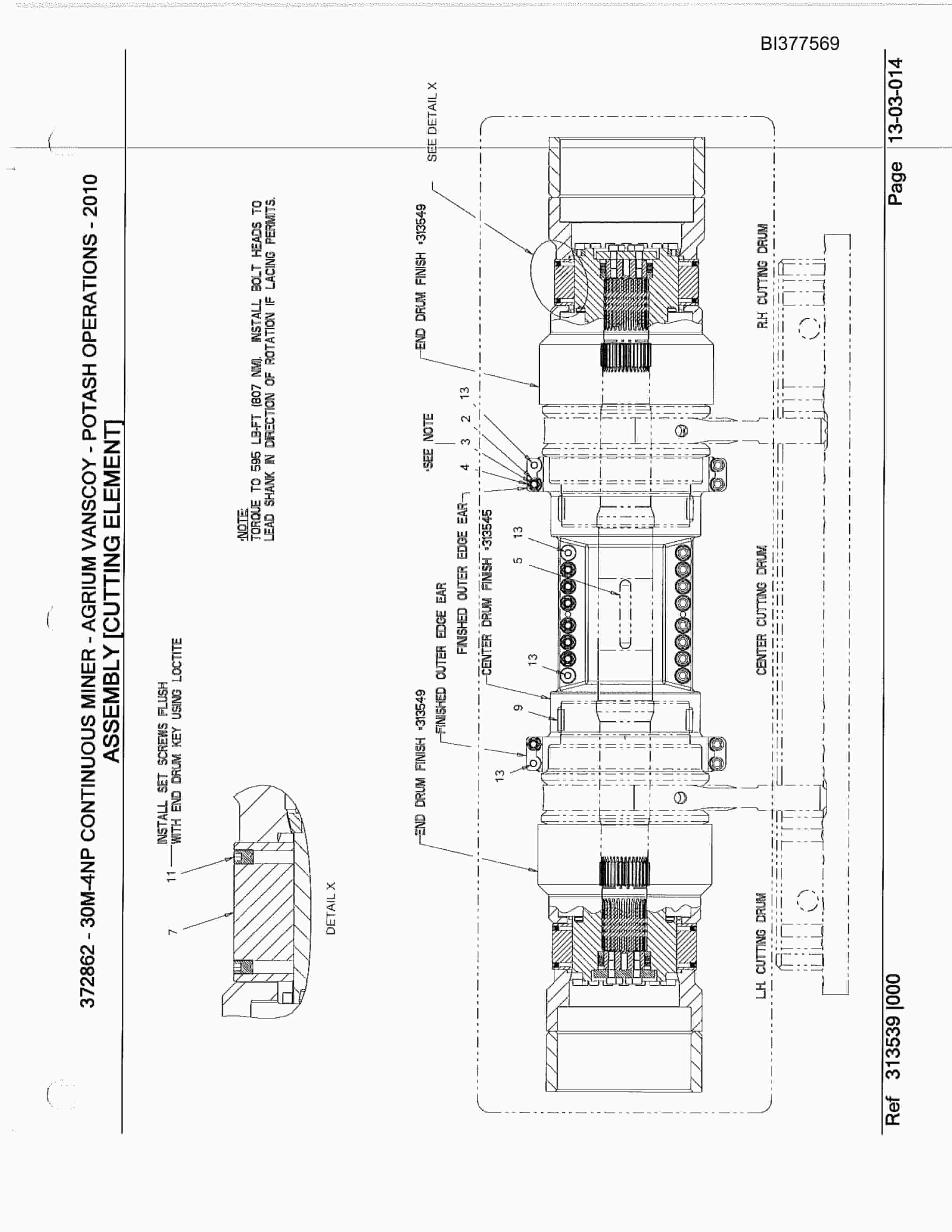 Bucyrus 30M-4NP Continuous Miner Parts Catalog BI377569-2