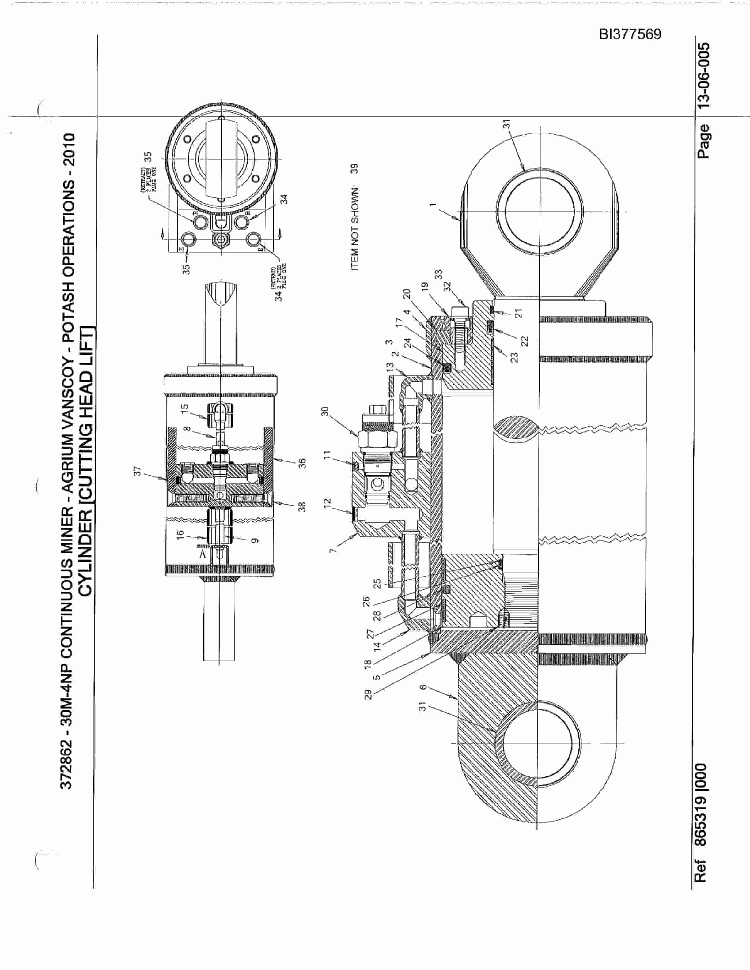 Bucyrus 30M-4NP Continuous Miner Parts Catalog BI377569-3