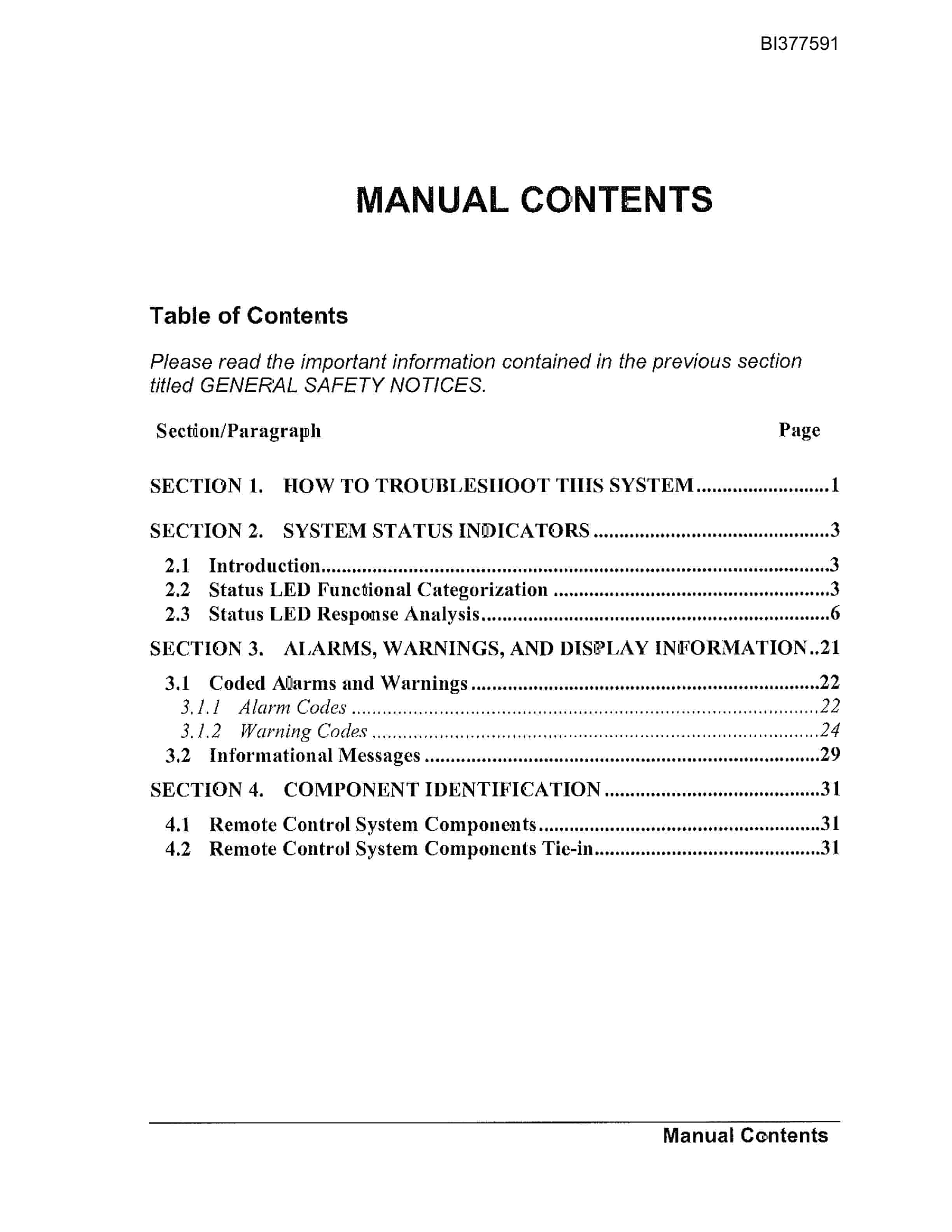 Bucyrus 30M3 Continuous Miner Technical Manual BI377591-4
