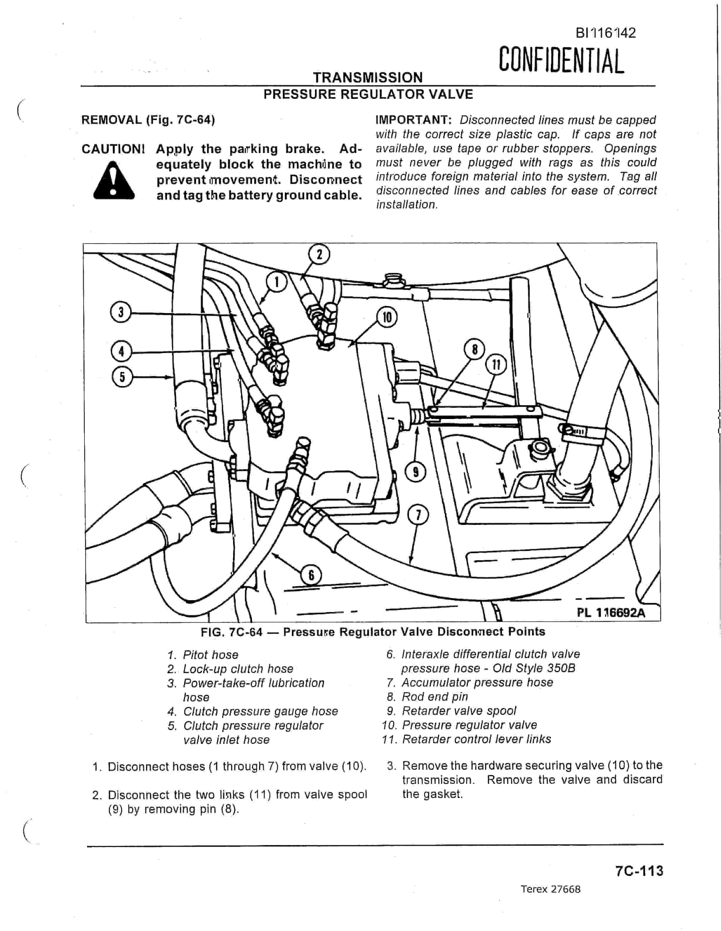 Bucyrus 350B-C Pay Hauler Off-Highway Truck Technical Manual BI116142-2