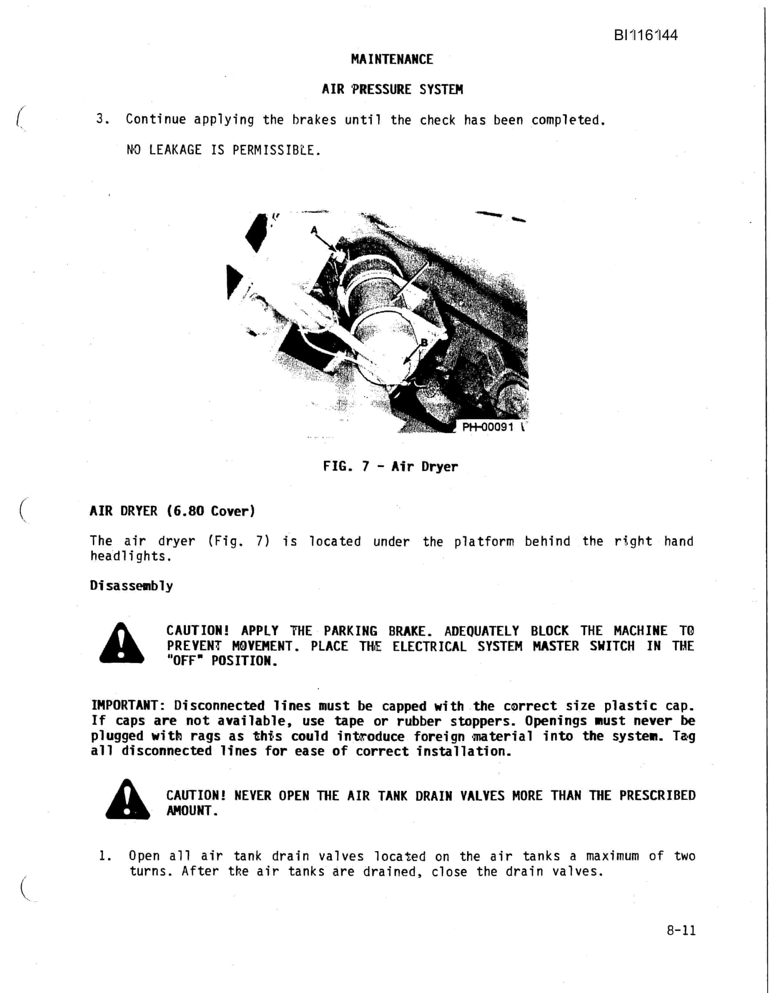Bucyrus 350B-C Pay Hauler Technical Manual BI116144-3