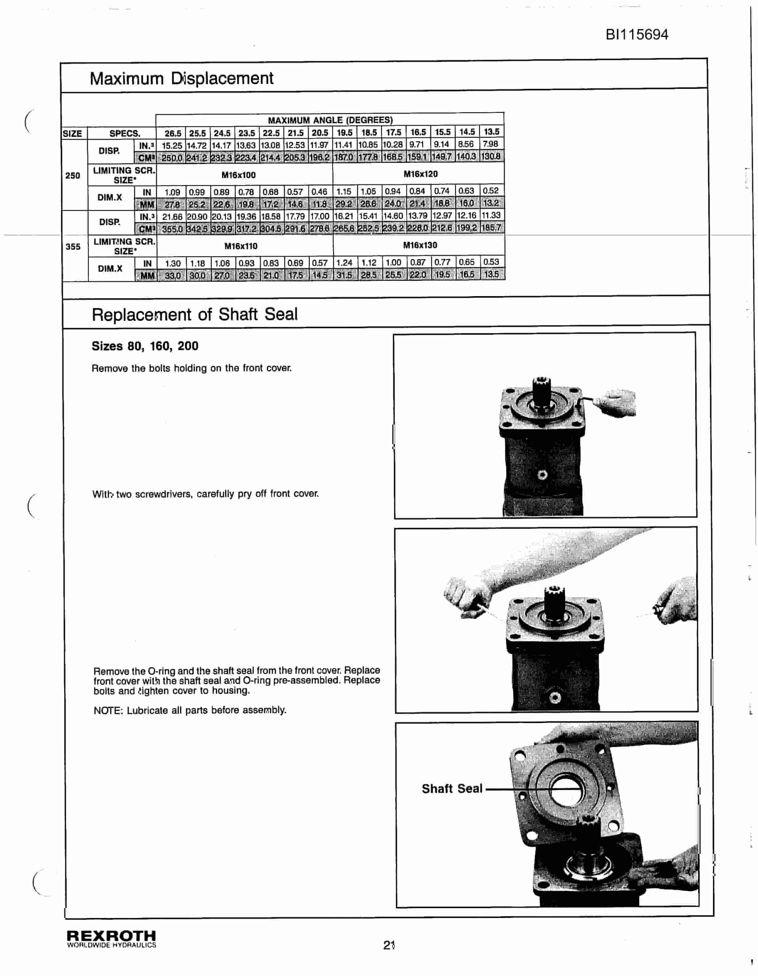 Bucyrus 35B Rotary Blasthole Drill Parts Catalog BI115694-5