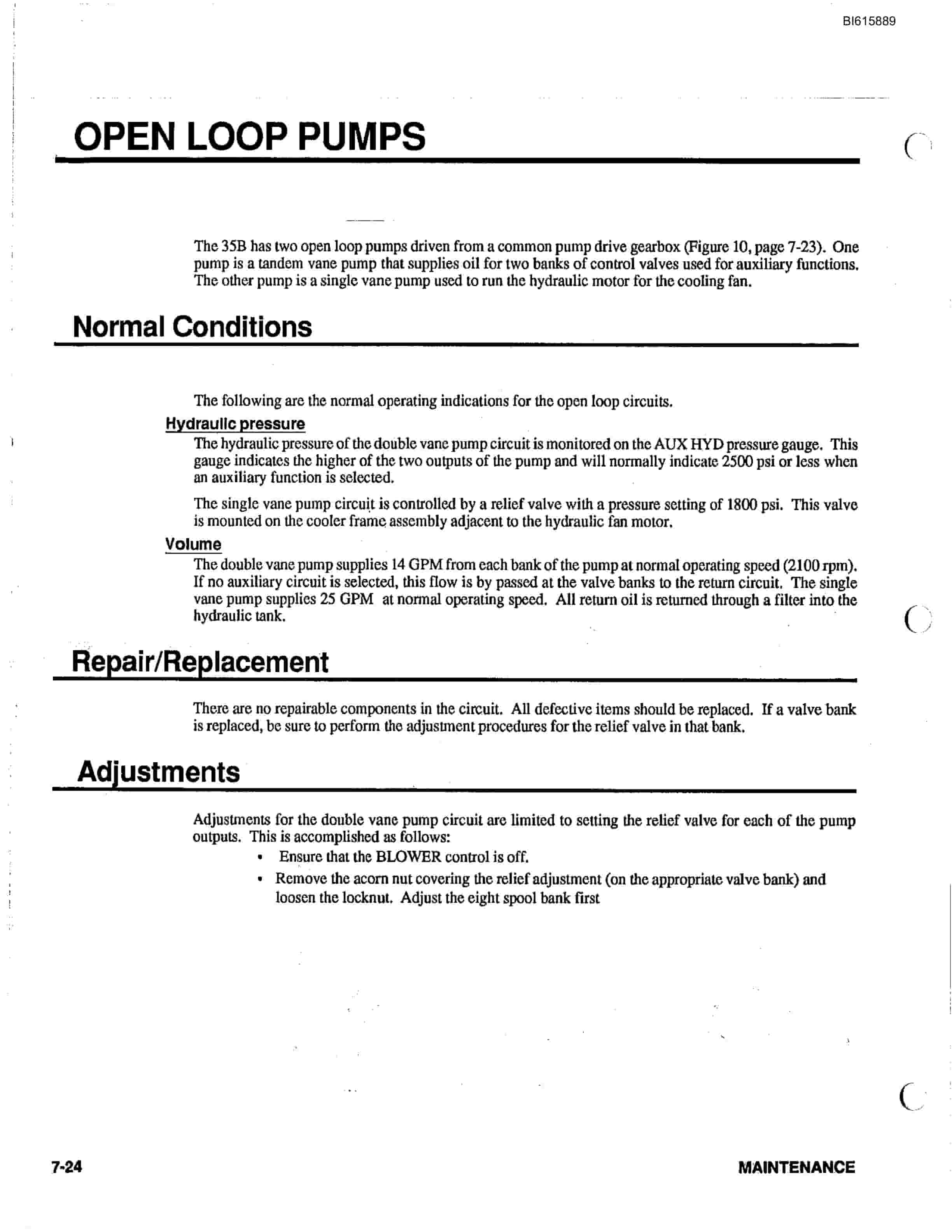 Bucyrus 35B Rotary Blasthole Drill Technical Manual BI615889-5