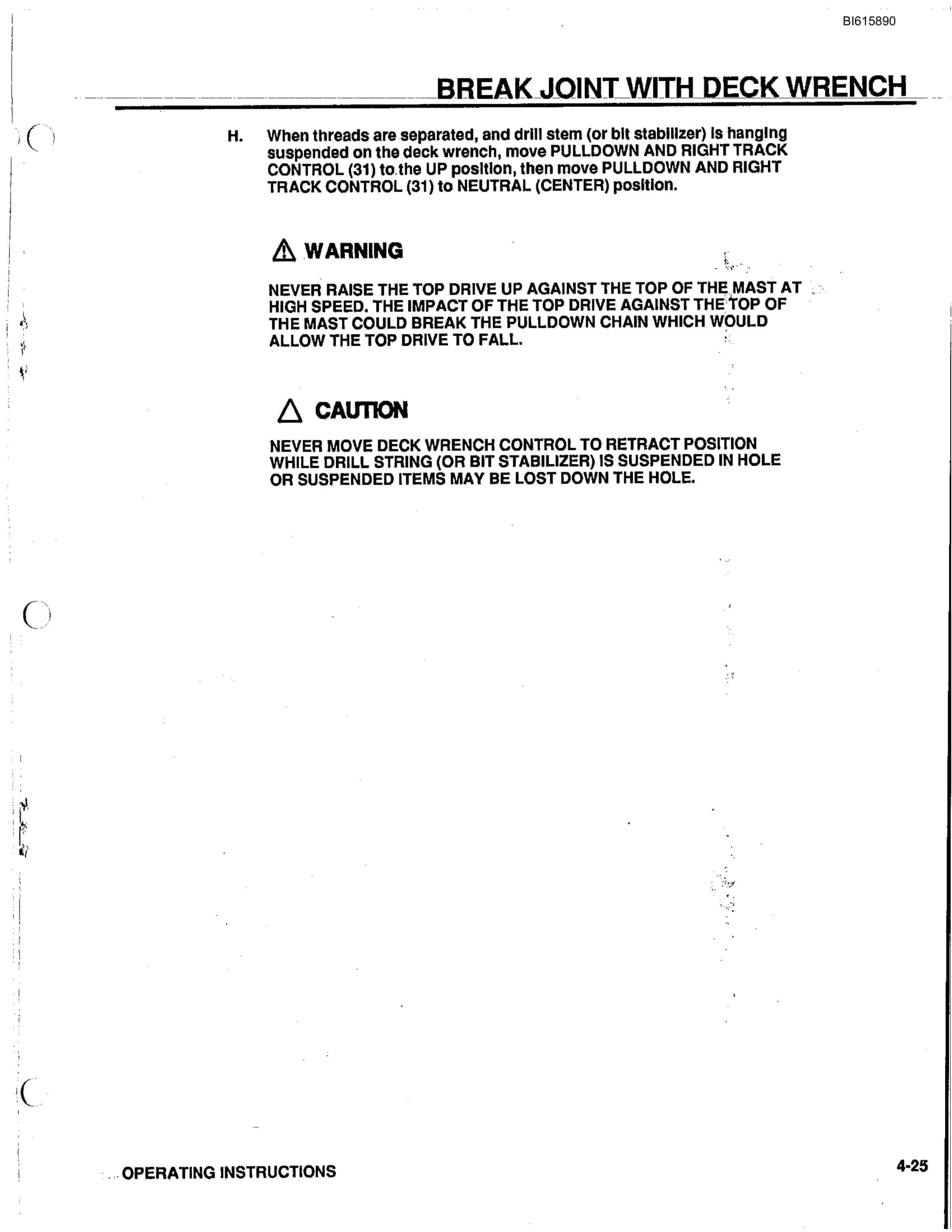 Bucyrus 35B Rotary Blasthole Drill Technical Manual BI615890-2