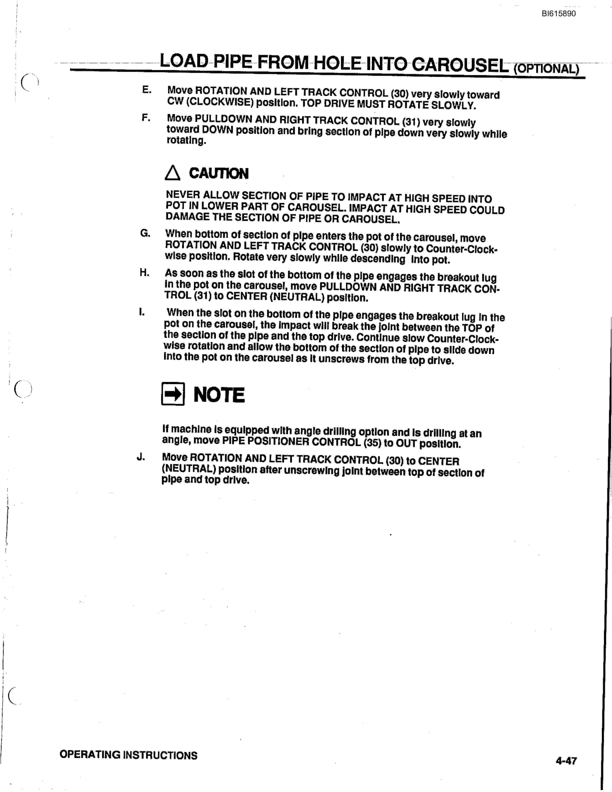 Bucyrus 35B Rotary Blasthole Drill Technical Manual BI615890-5