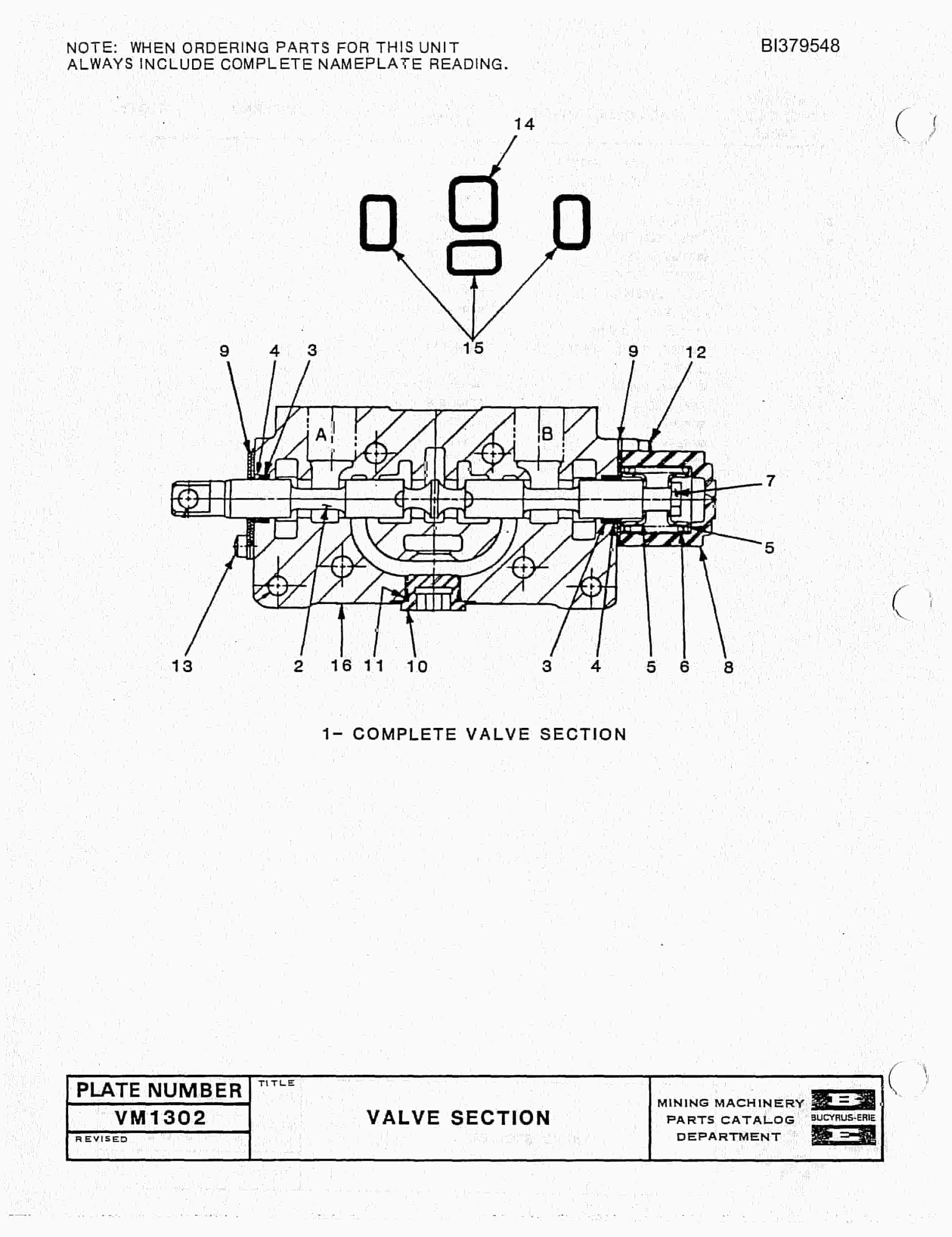 Bucyrus 35R Diesel Hydraulic Blast Hole Drill Parts Manual BI379548-5