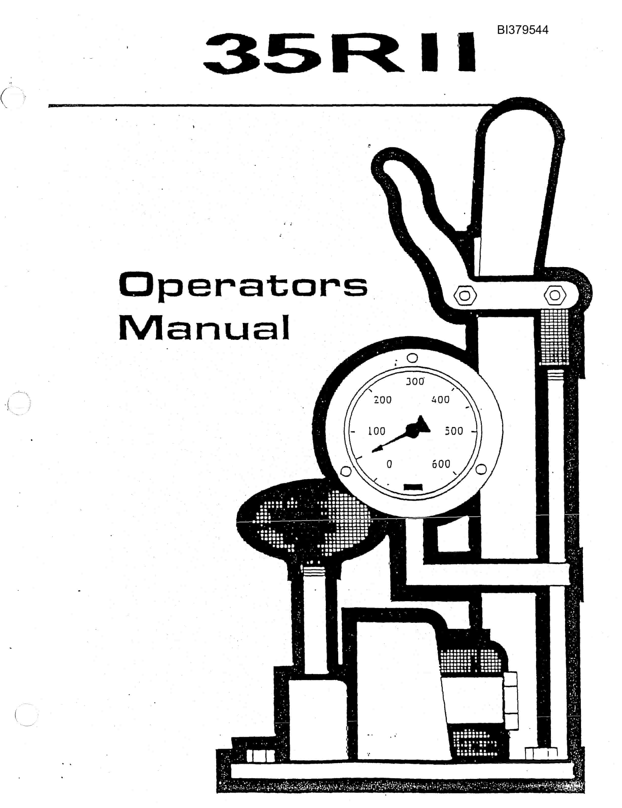 Bucyrus 35RII Drill Operators Manual BI379544