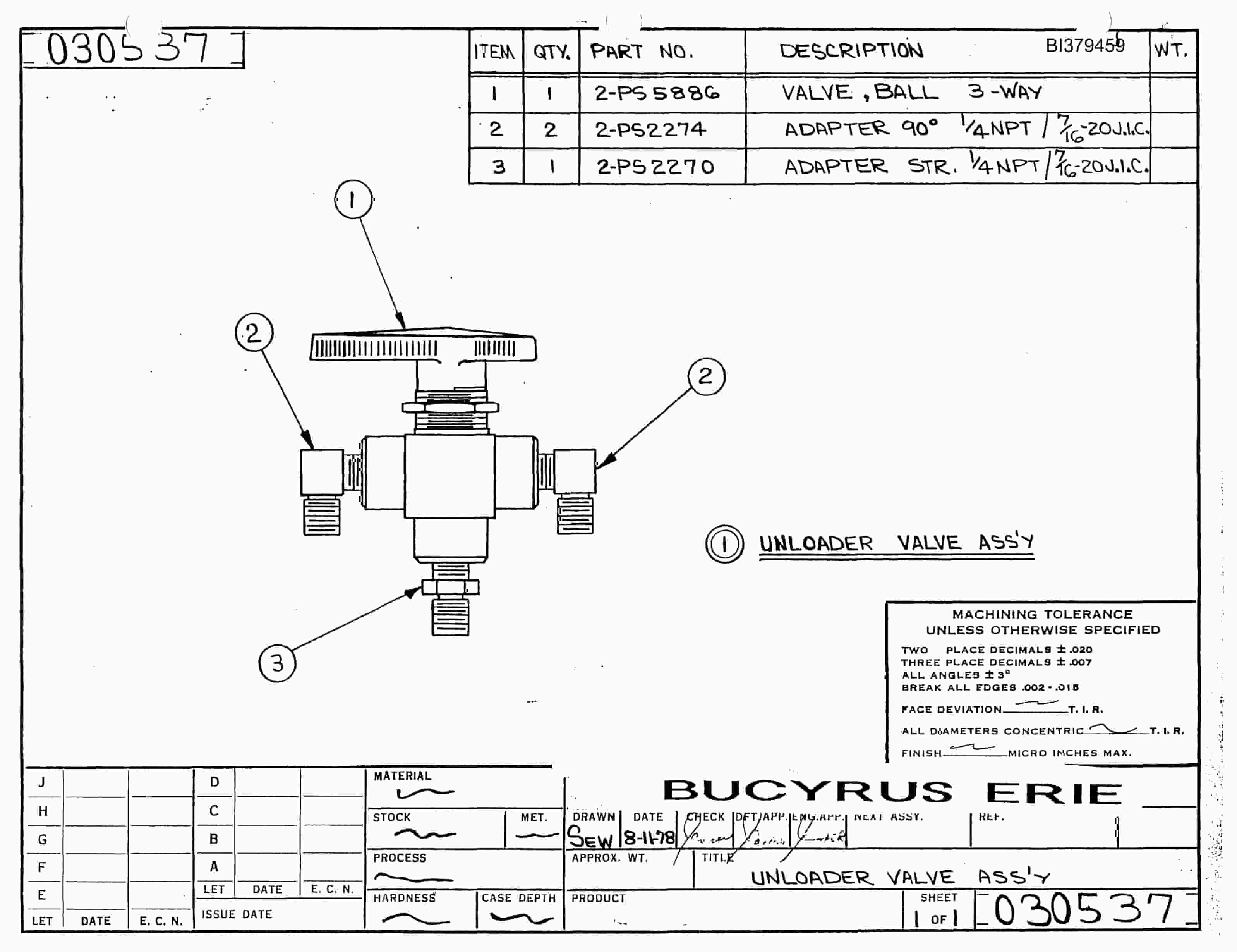 Bucyrus 35RII Drill Parts Manual BI379459-2