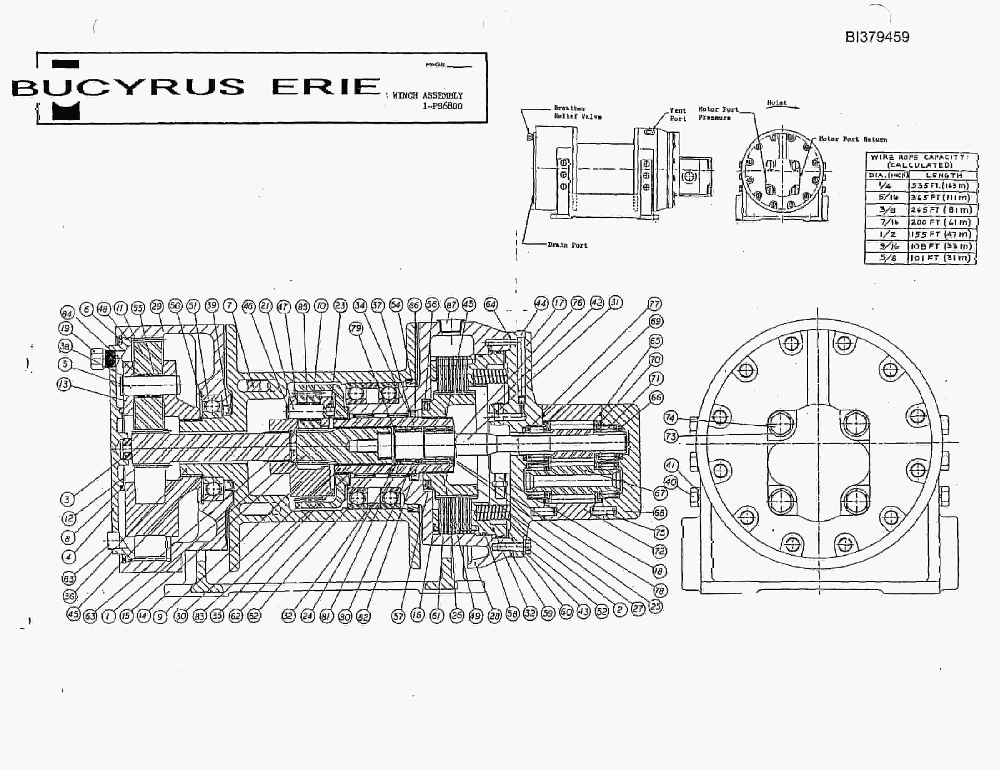 Bucyrus 35RII Drill Parts Manual BI379459-4