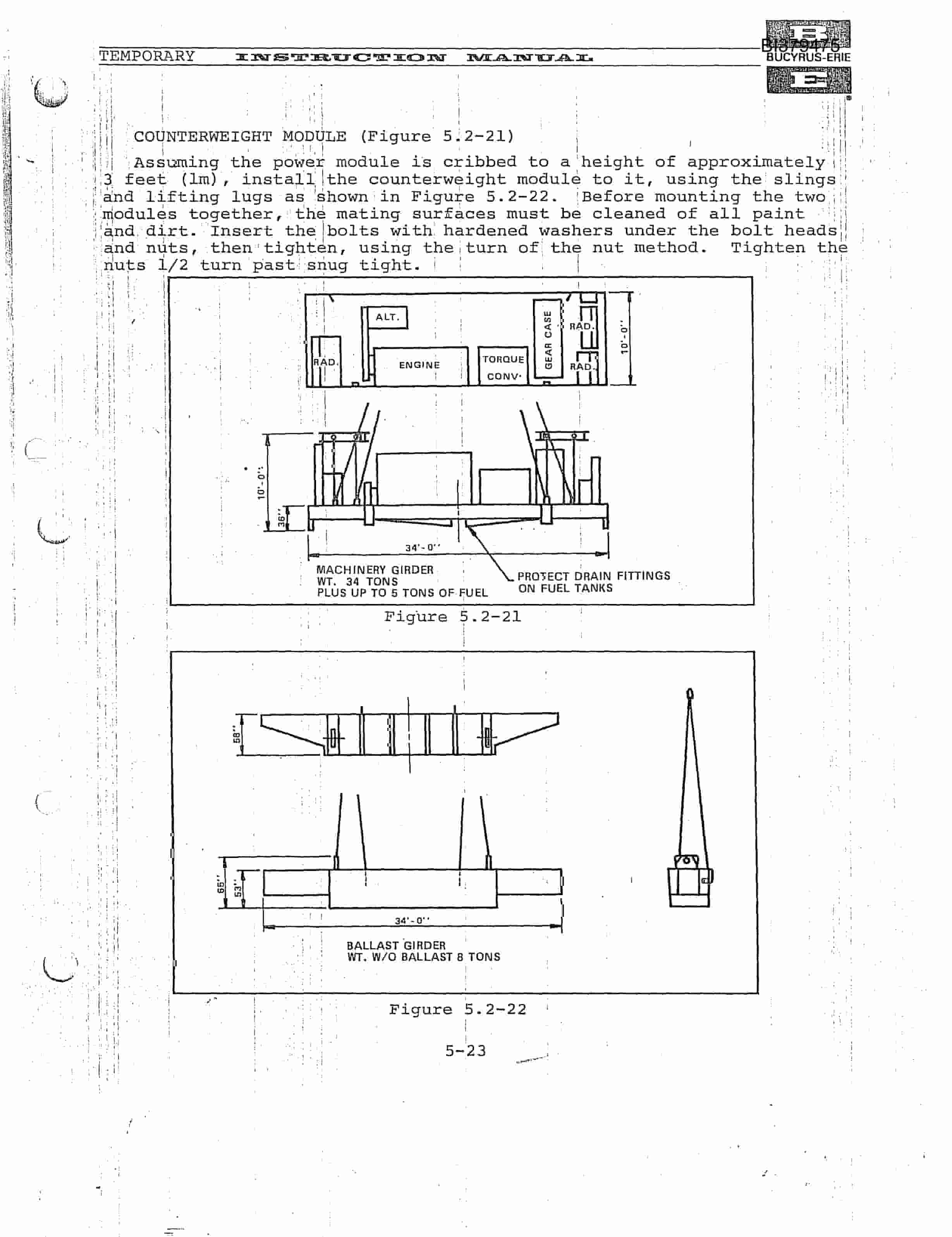 Bucyrus 380-W Walking Dragline Care, Maintenance And Operation Manual BI379475-5