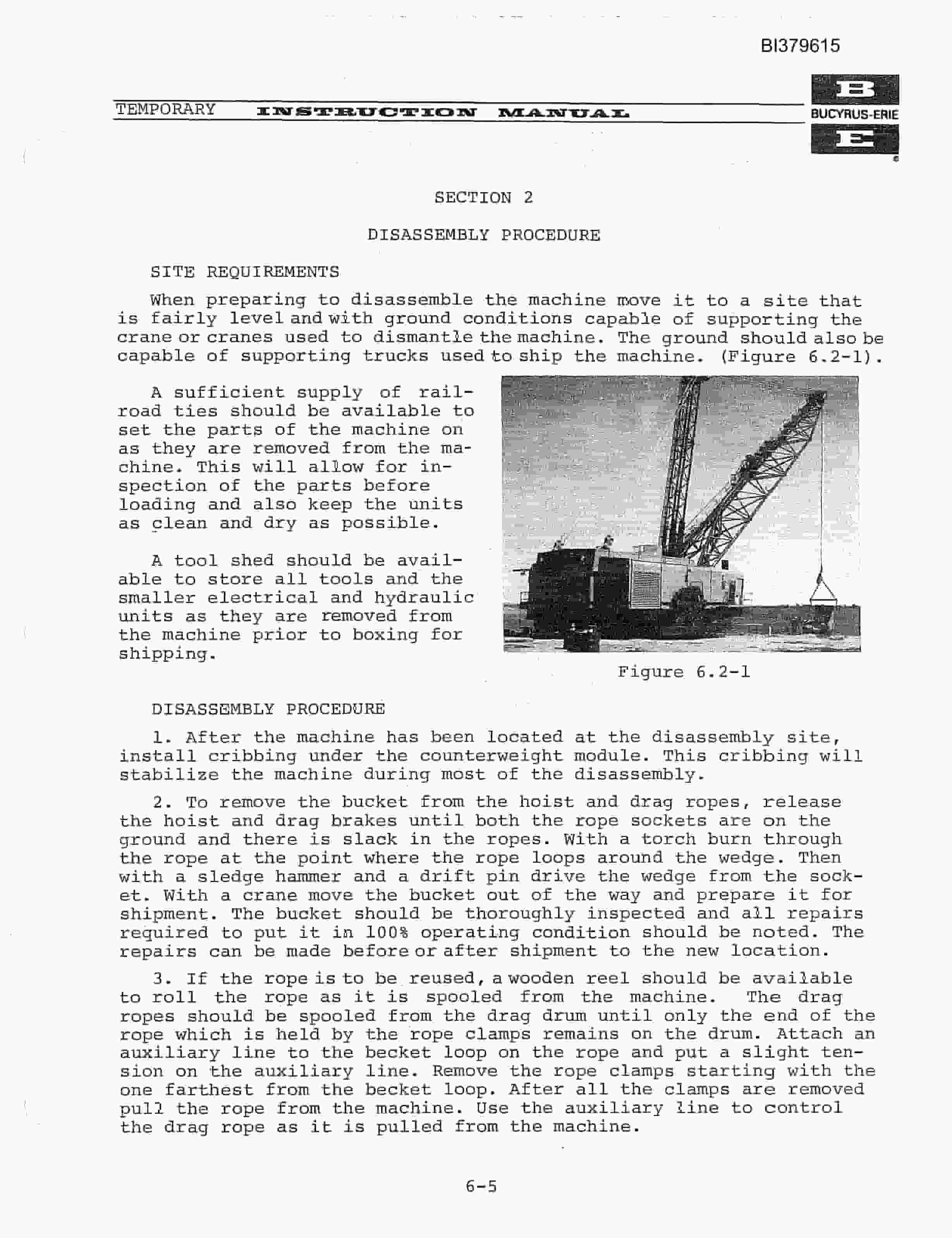 Bucyrus 380-W Walking Dragline Care, Maintenance And Operation Manual BI379615-2