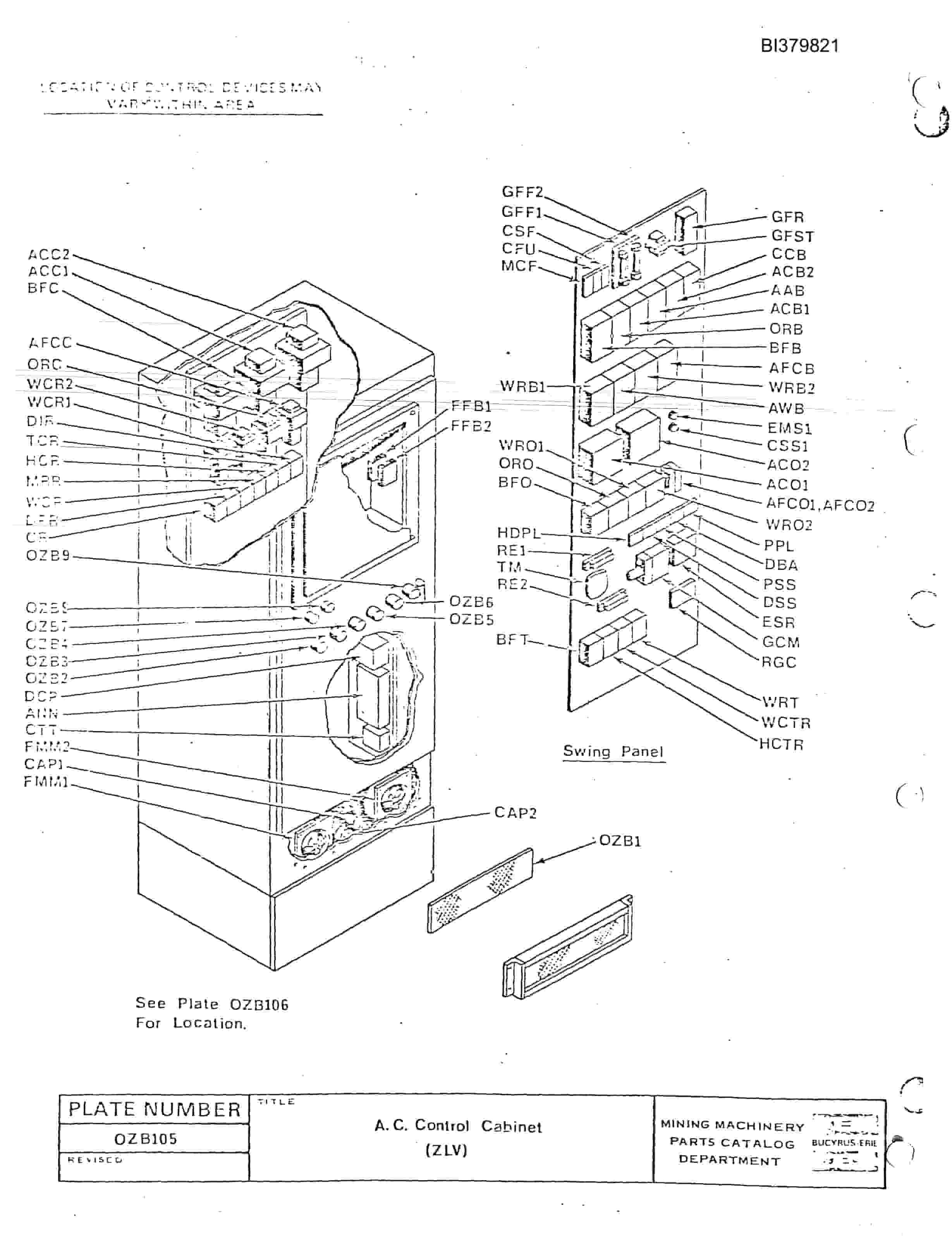 Bucyrus 380W Electric Dragline Repair Parts Catalog BI379821-3