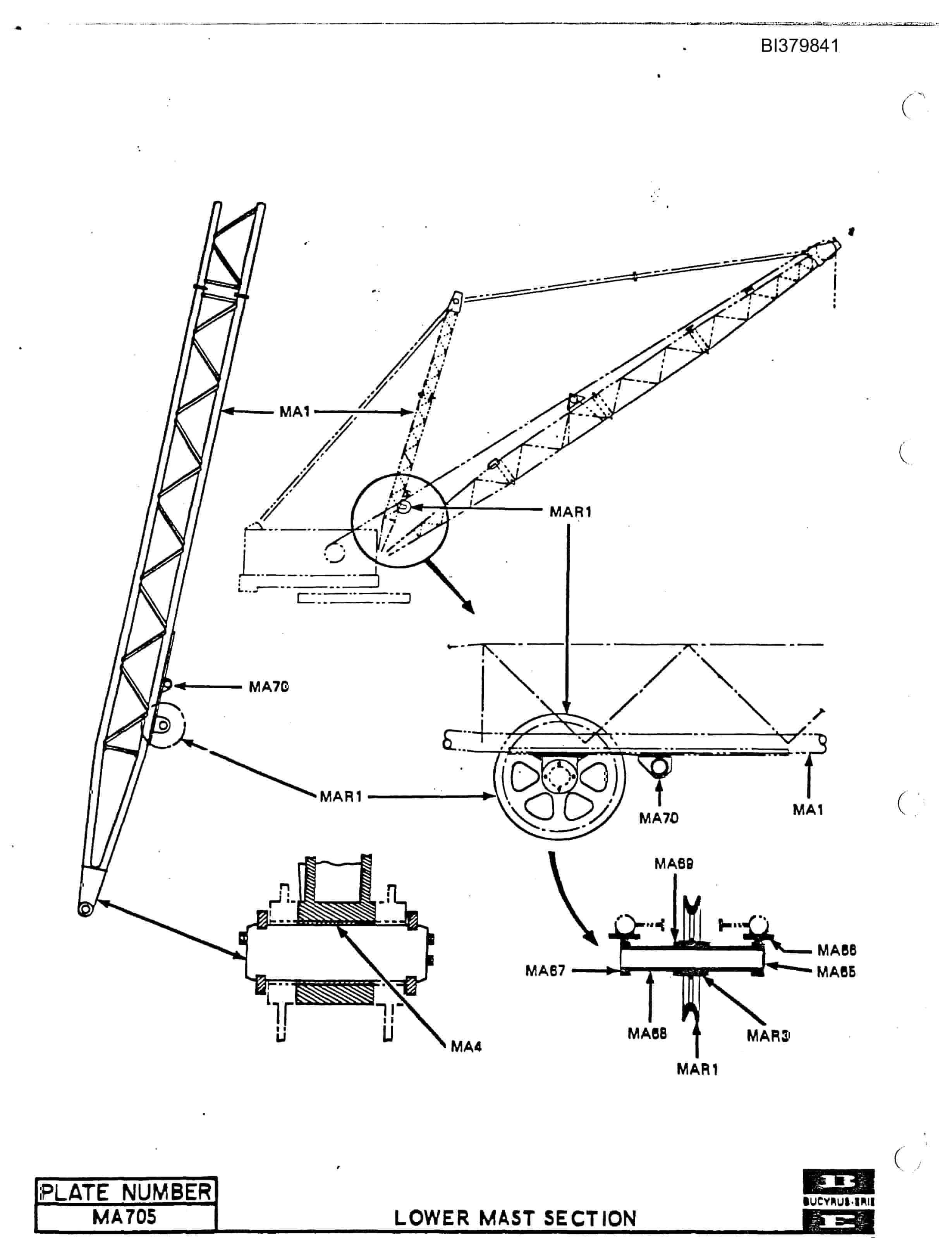 Bucyrus 380W Master Parts Sale Data BI379841-2
