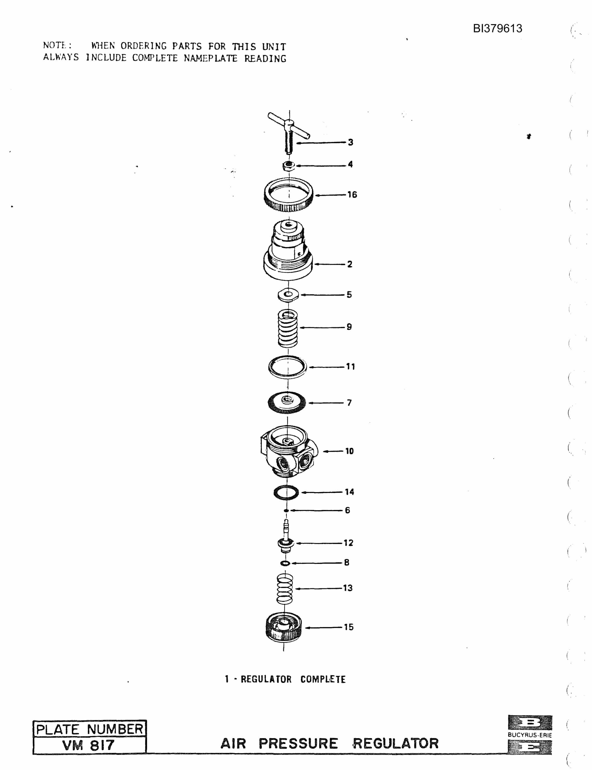 Bucyrus 380W Parts Catalog BI379613-4