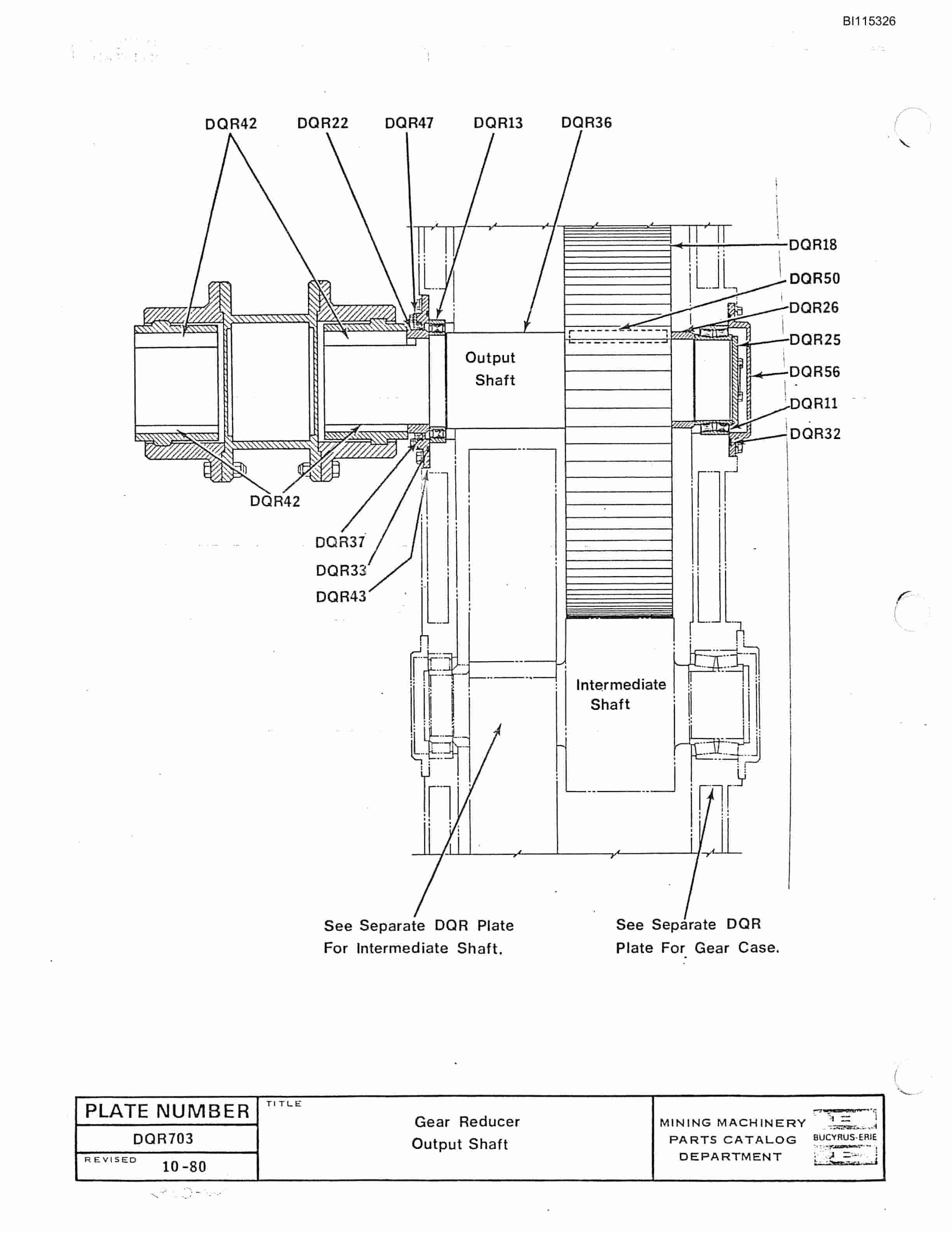 Bucyrus 380W Walking Dragline Parts Catalog BI115326-2
