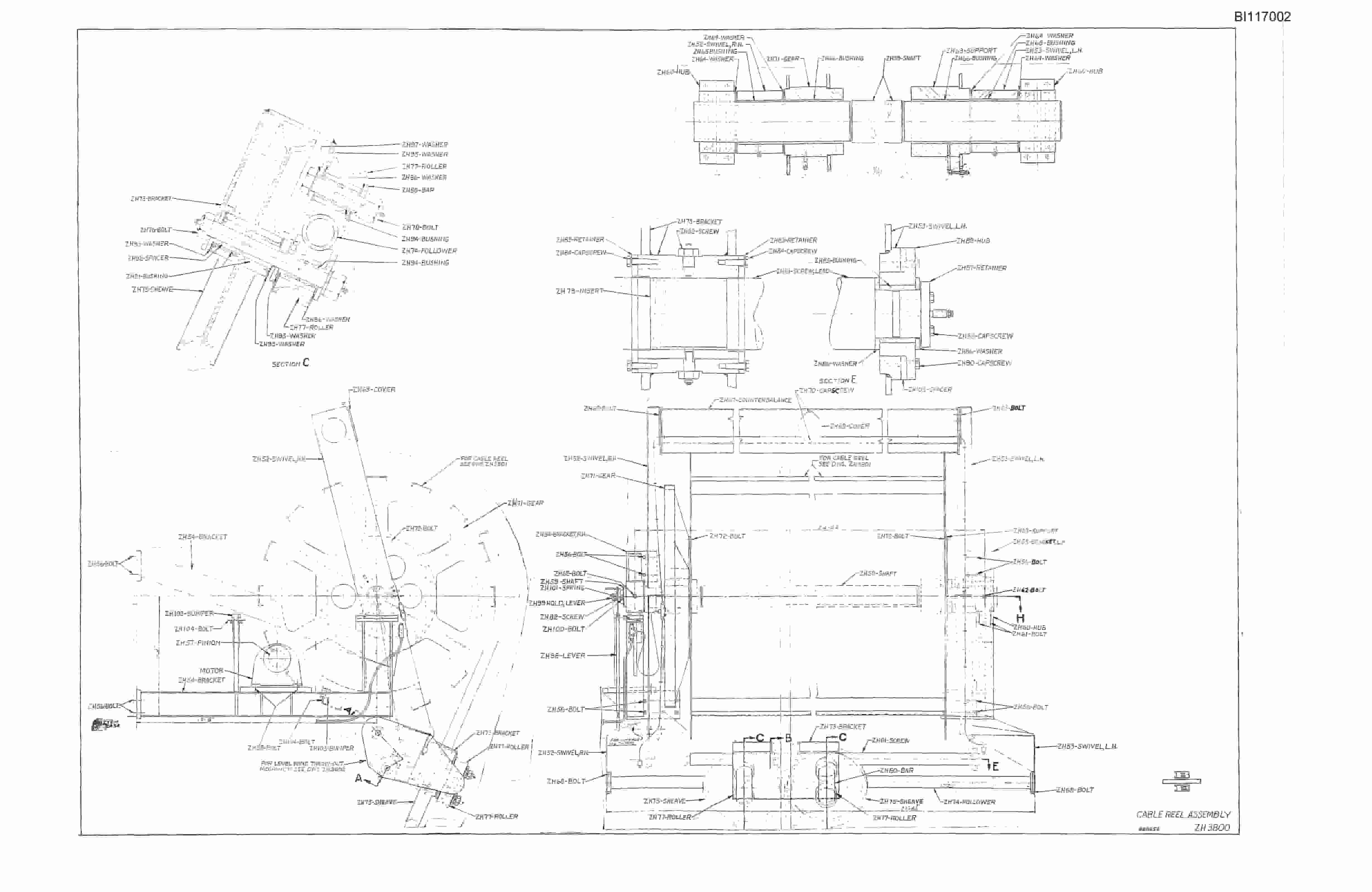 Bucyrus 3850-B Parts Catalog BI117002-2