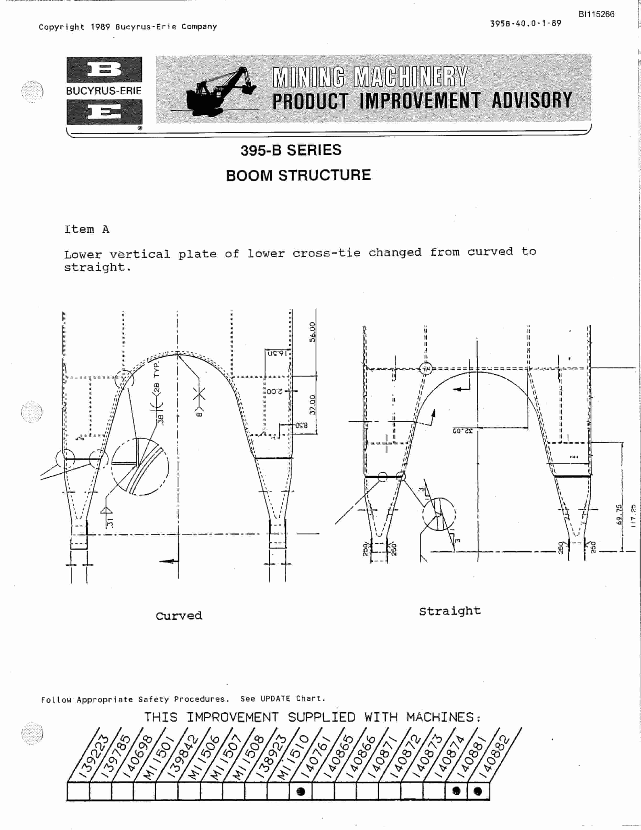 Bucyrus 395-B Electric Mining Shovel Technical Manual BI115266-3