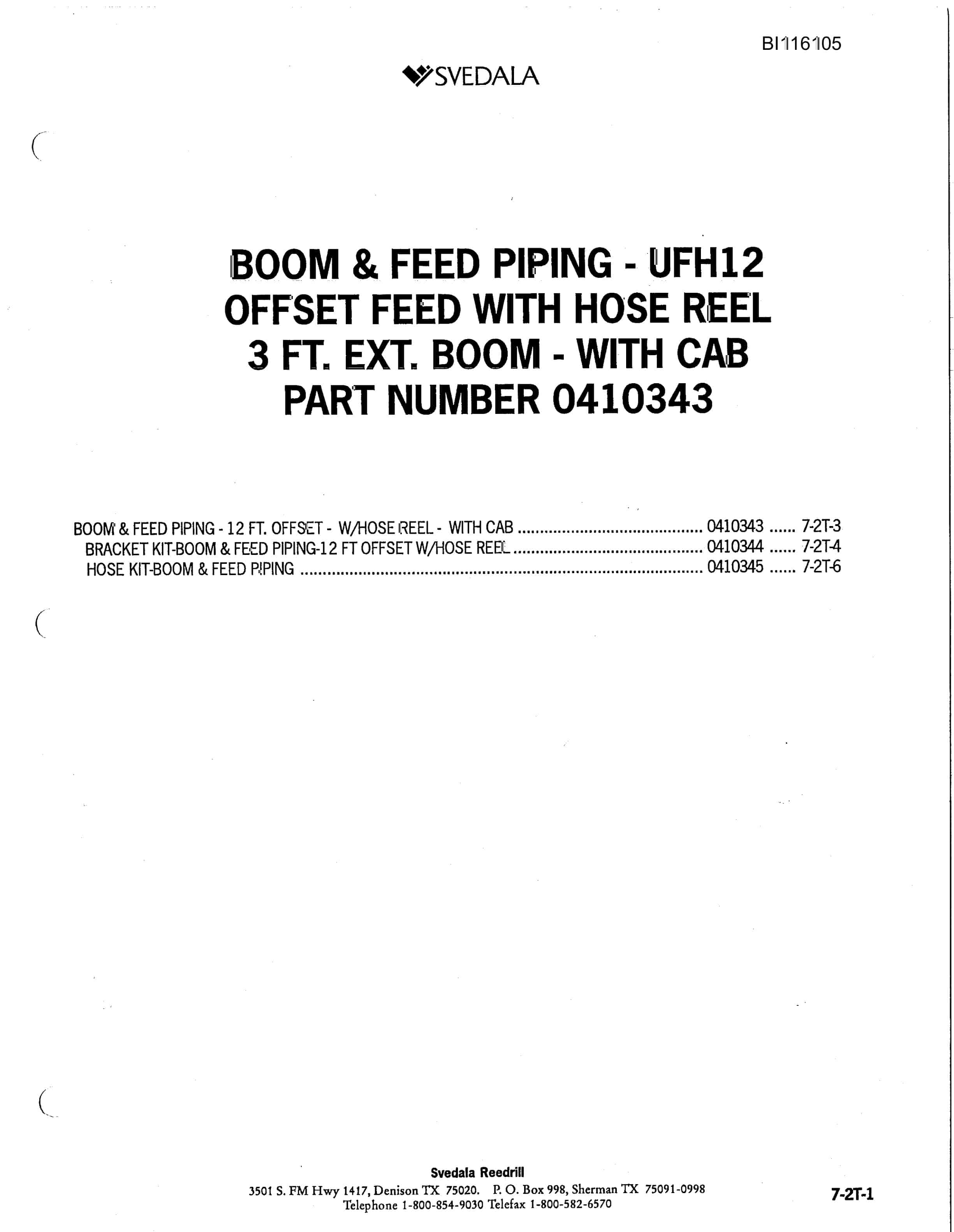 Bucyrus 400 Hydra-Trac Hydraulic Track Drill Parts Catalog BI116105-2