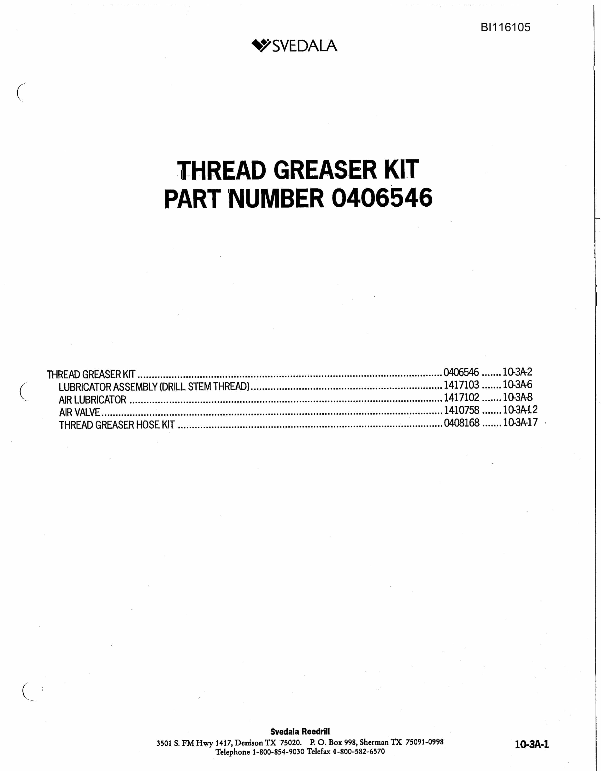 Bucyrus 400 Hydra-Trac Hydraulic Track Drill Parts Catalog BI116105-4