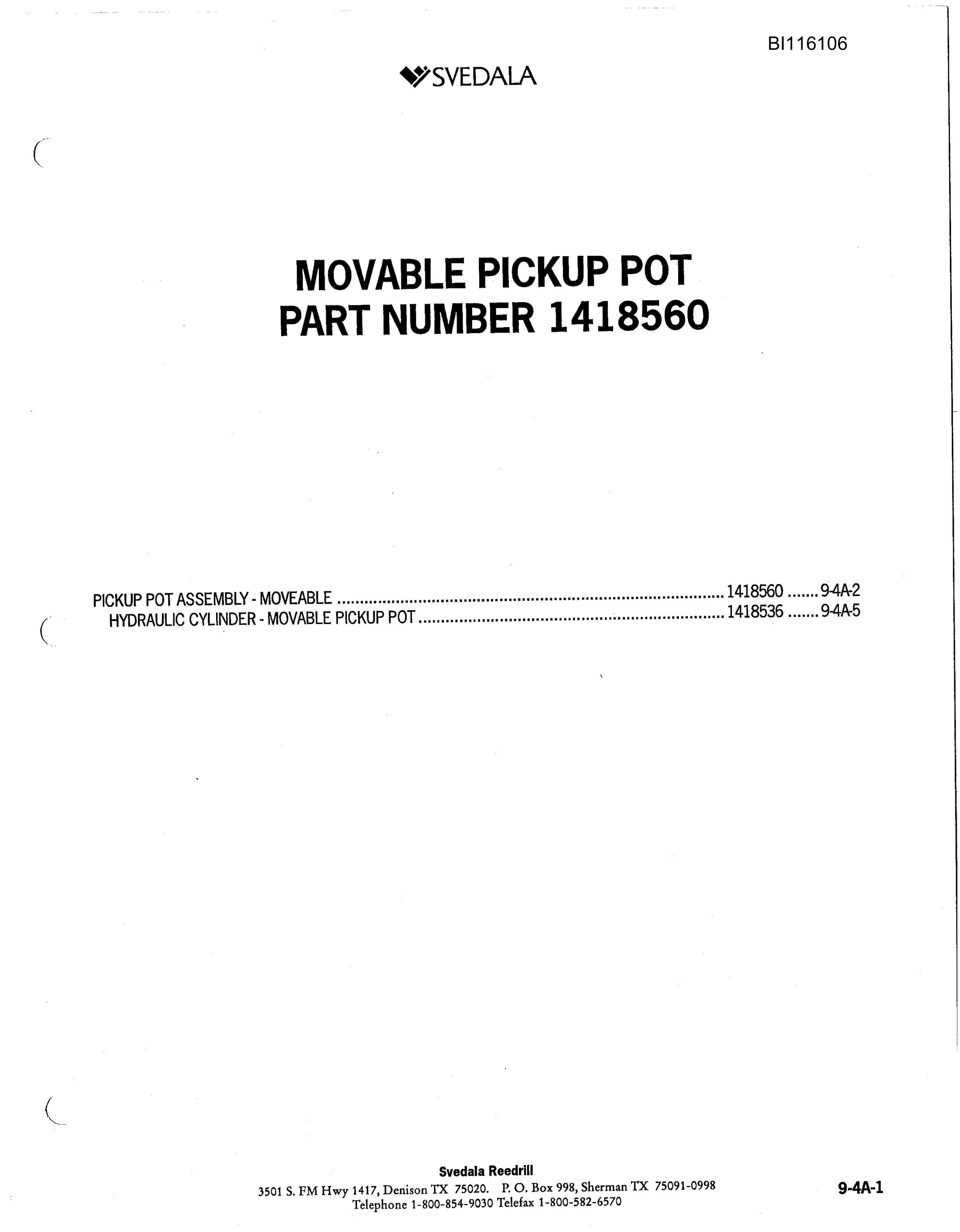 Bucyrus 400 Hydra-Trac Hydraulic Track Drill Parts Catalog BI116106-5