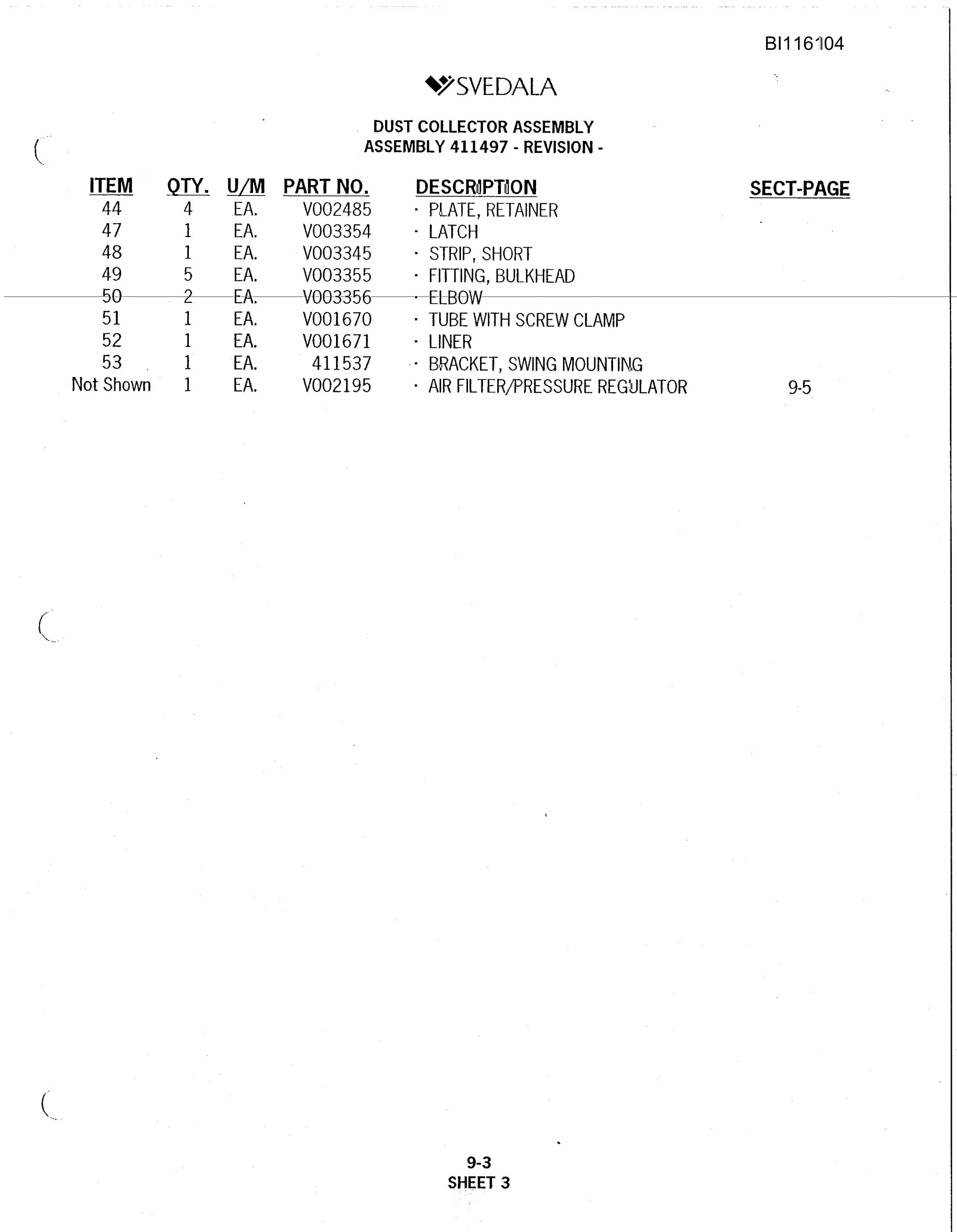 Bucyrus 400 Hydra-Trac Parts Catalog BI116104-4