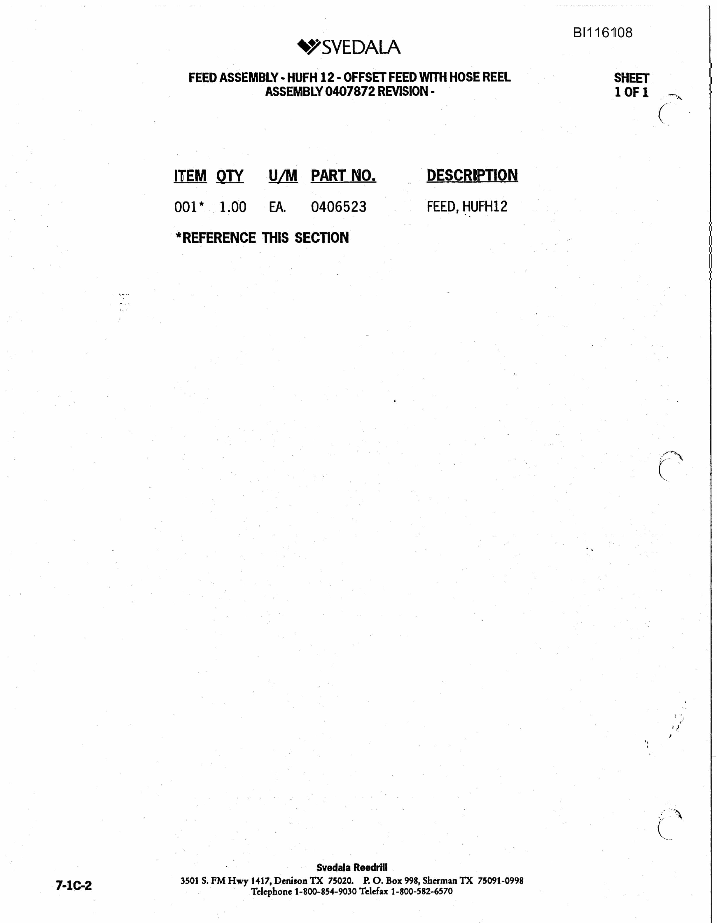 Bucyrus 402 Hydra-Trac Hydraulic Track Drill Parts Catalog BI116108-2
