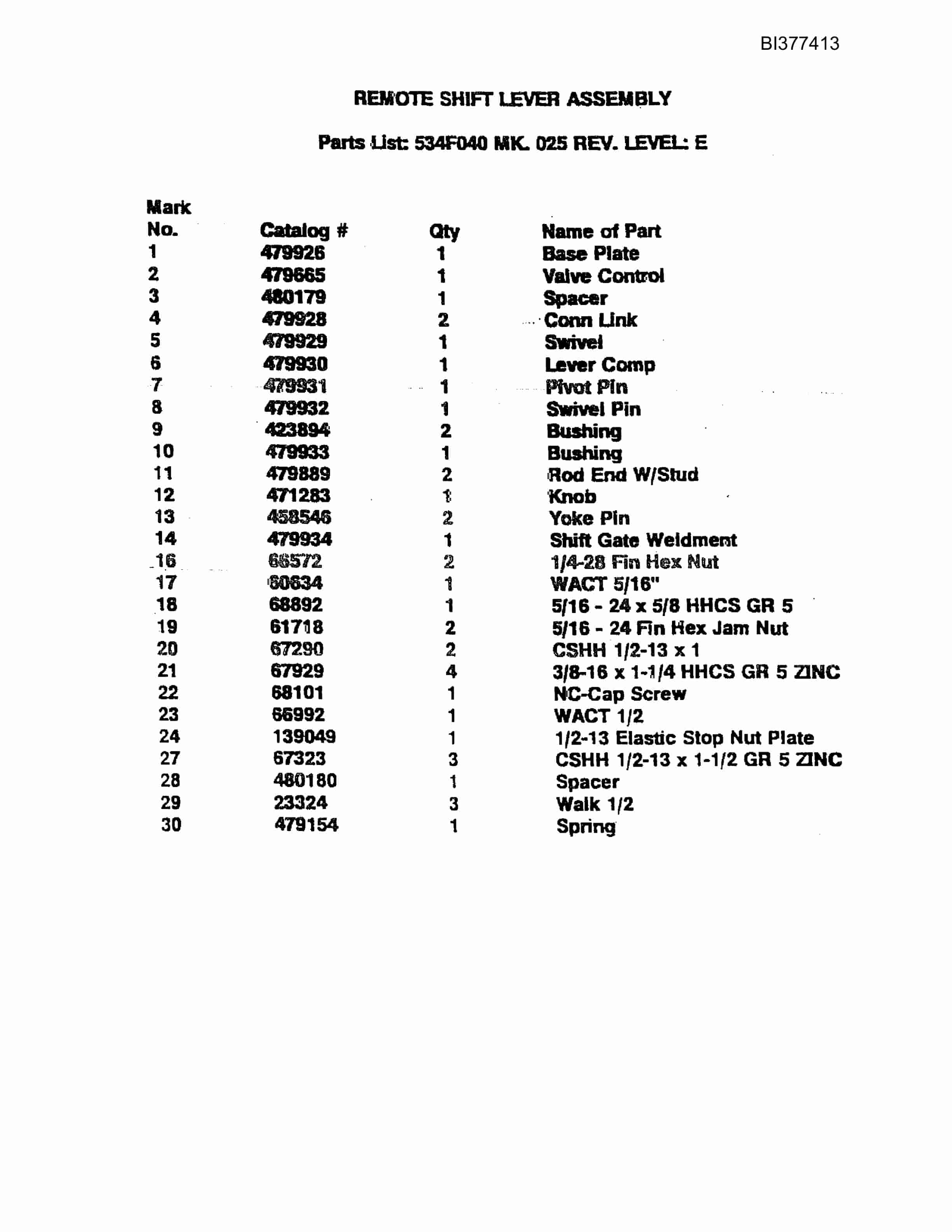 Bucyrus 4113 Diesel Ramcar Parts Catalog BI377413-4