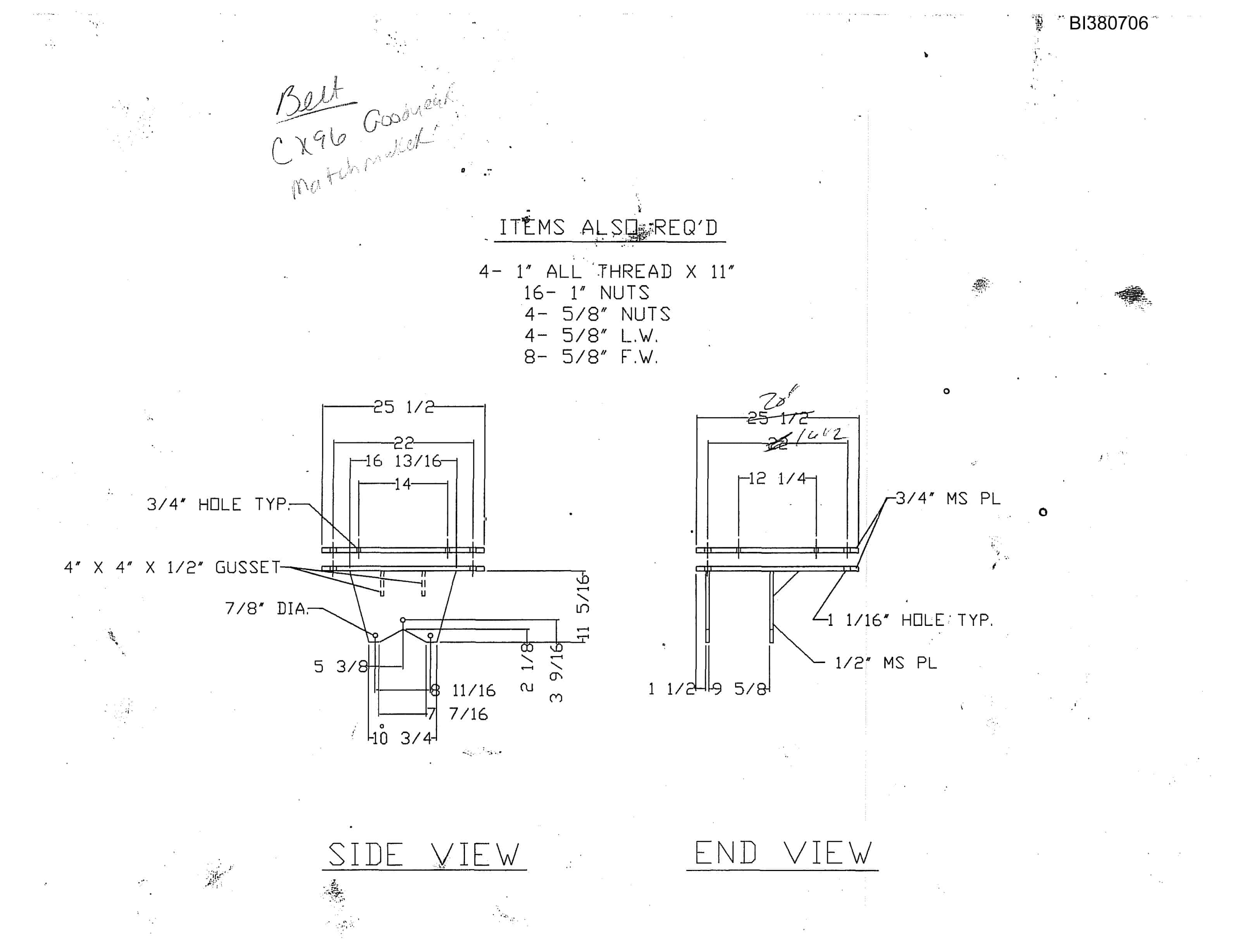 Bucyrus 42in Chain Rejects Conveyor Parts Catalog BI380706-2