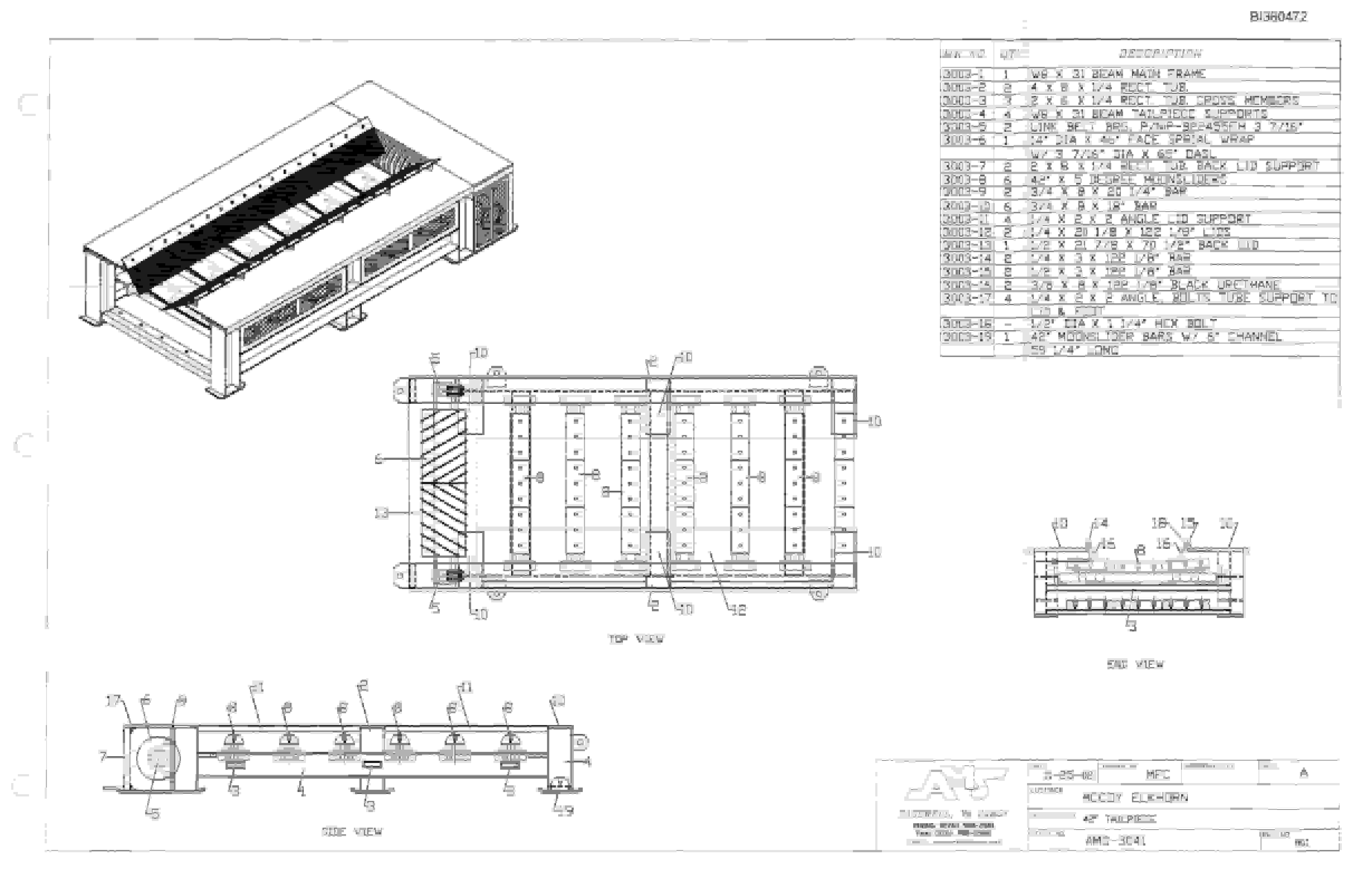 Bucyrus 42in Impact Tailpiece Parts Catalog BI380472-3