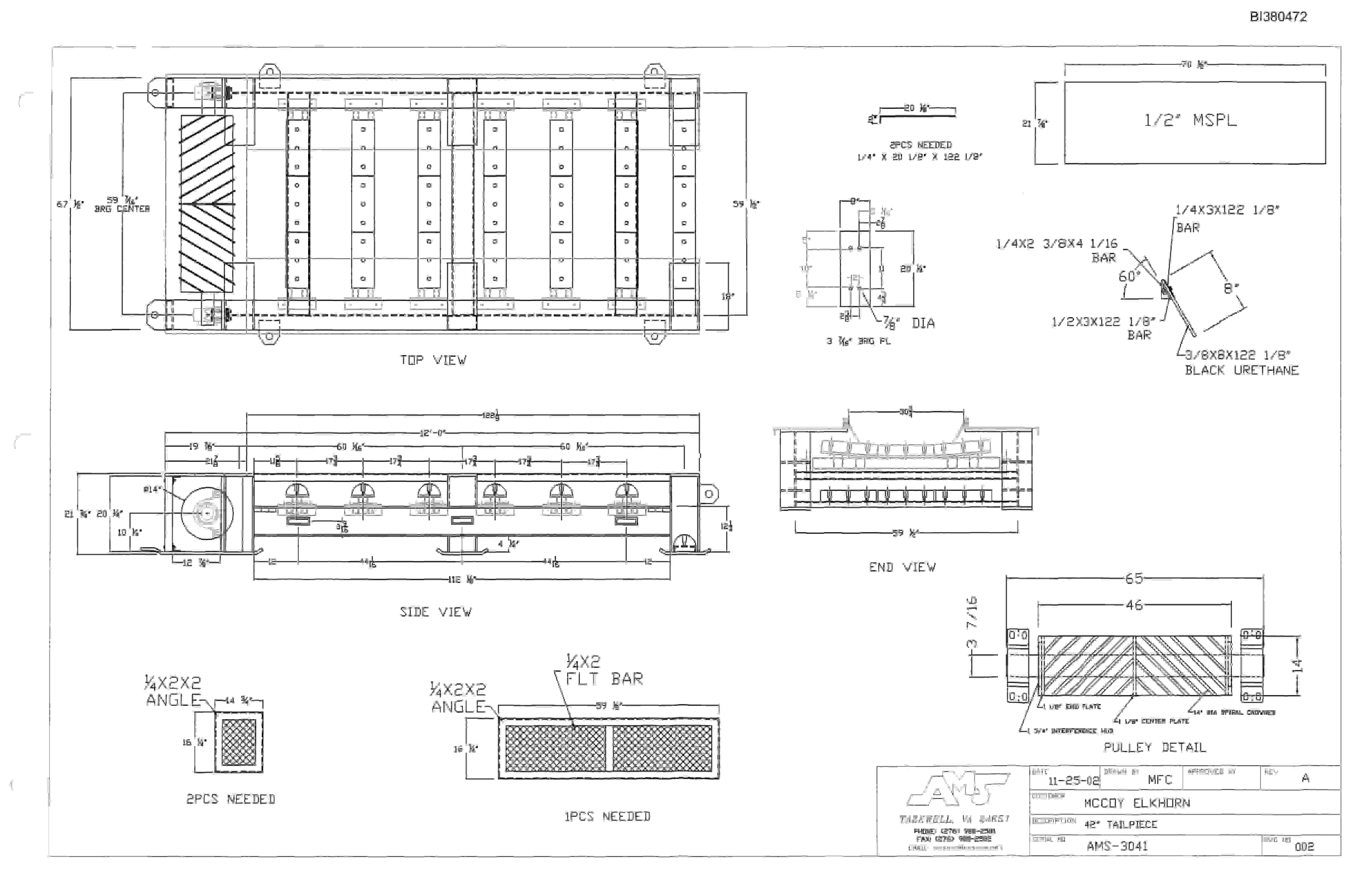 Bucyrus 42in Impact Tailpiece Parts Catalog BI380472-4